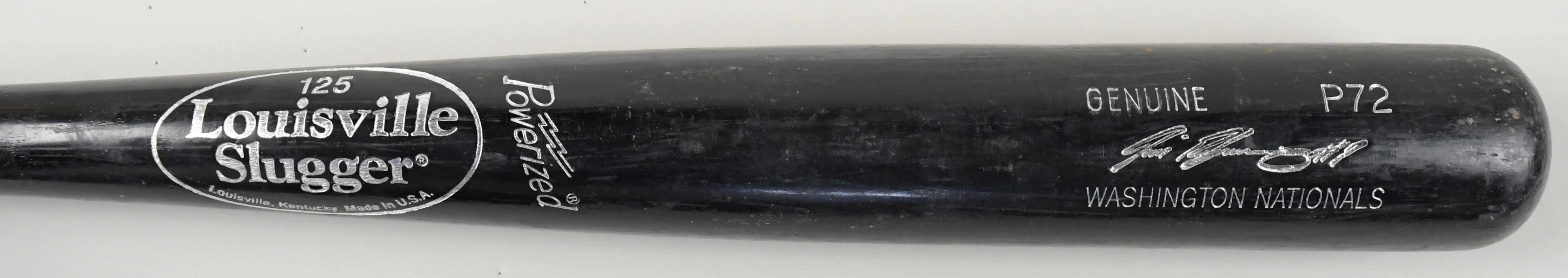 "2010 Ivan Rodriguez game used baseball bat (EX fantastic use)