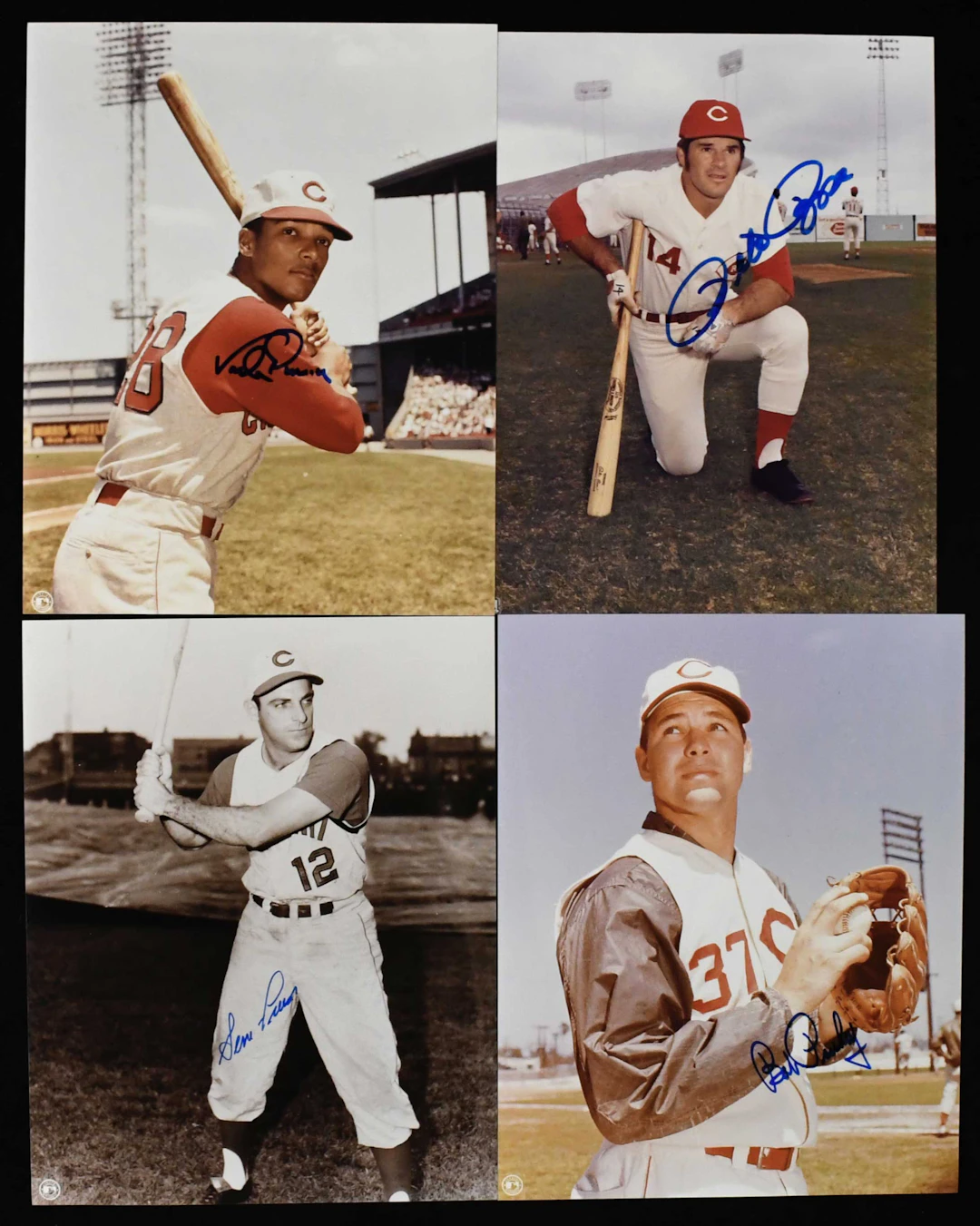 "Lot of (12) autographed Cincinnati Reds Reds 8""x10"" photos