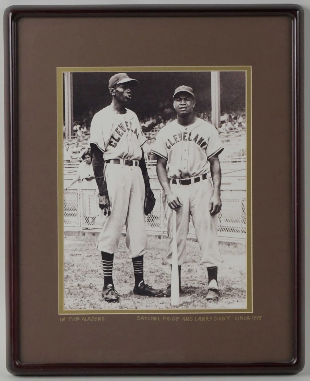 "Satchel Paige and Larry Doby photograph from the Mays...