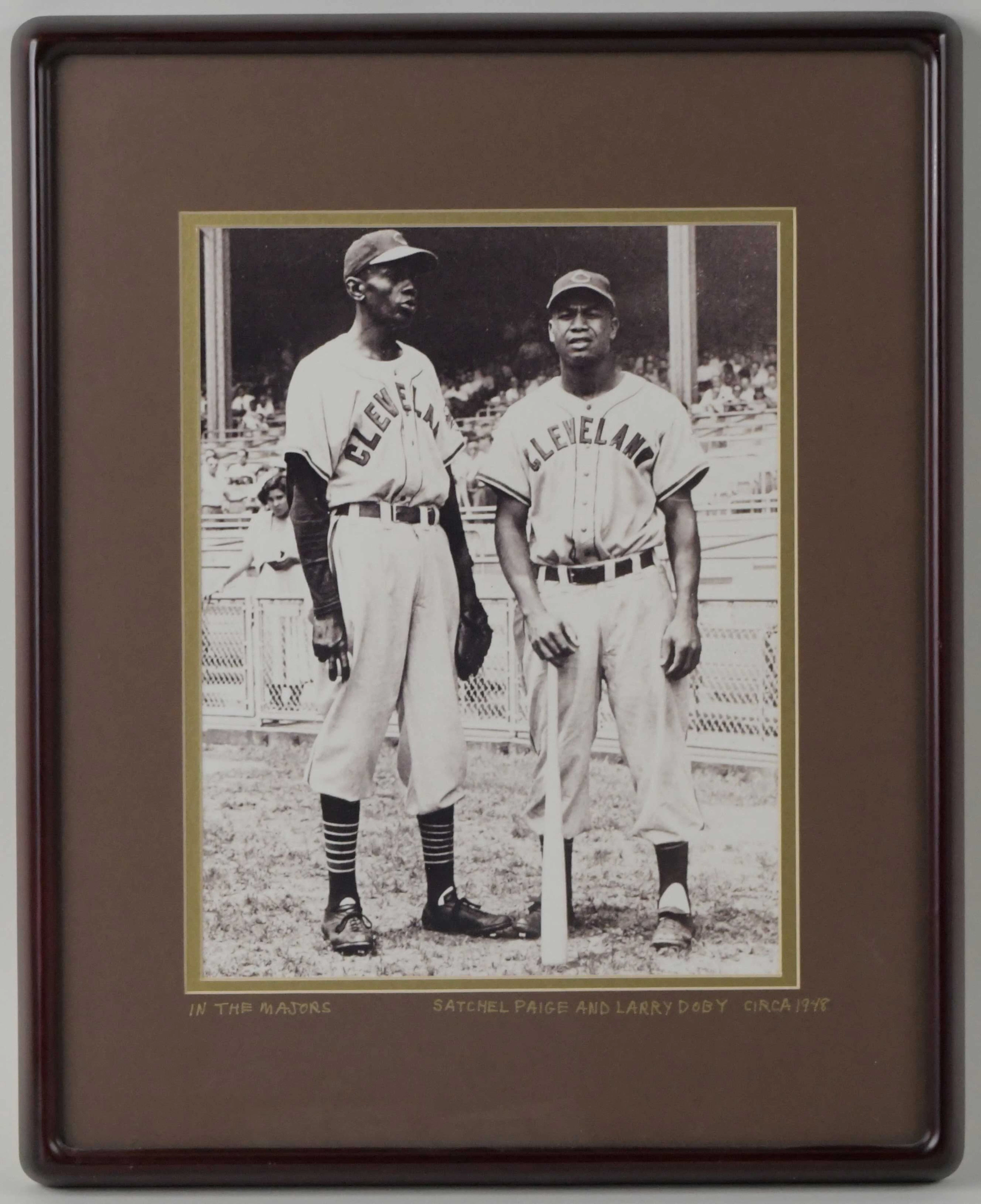 "Satchel Paige and Larry Doby photograph from the Mays...