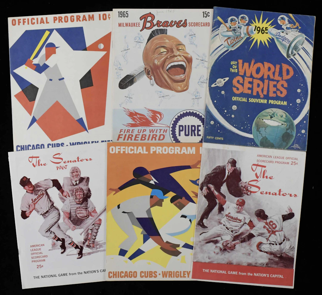 "Lot of (14) baseball programs from 1964-1978 with Mays...