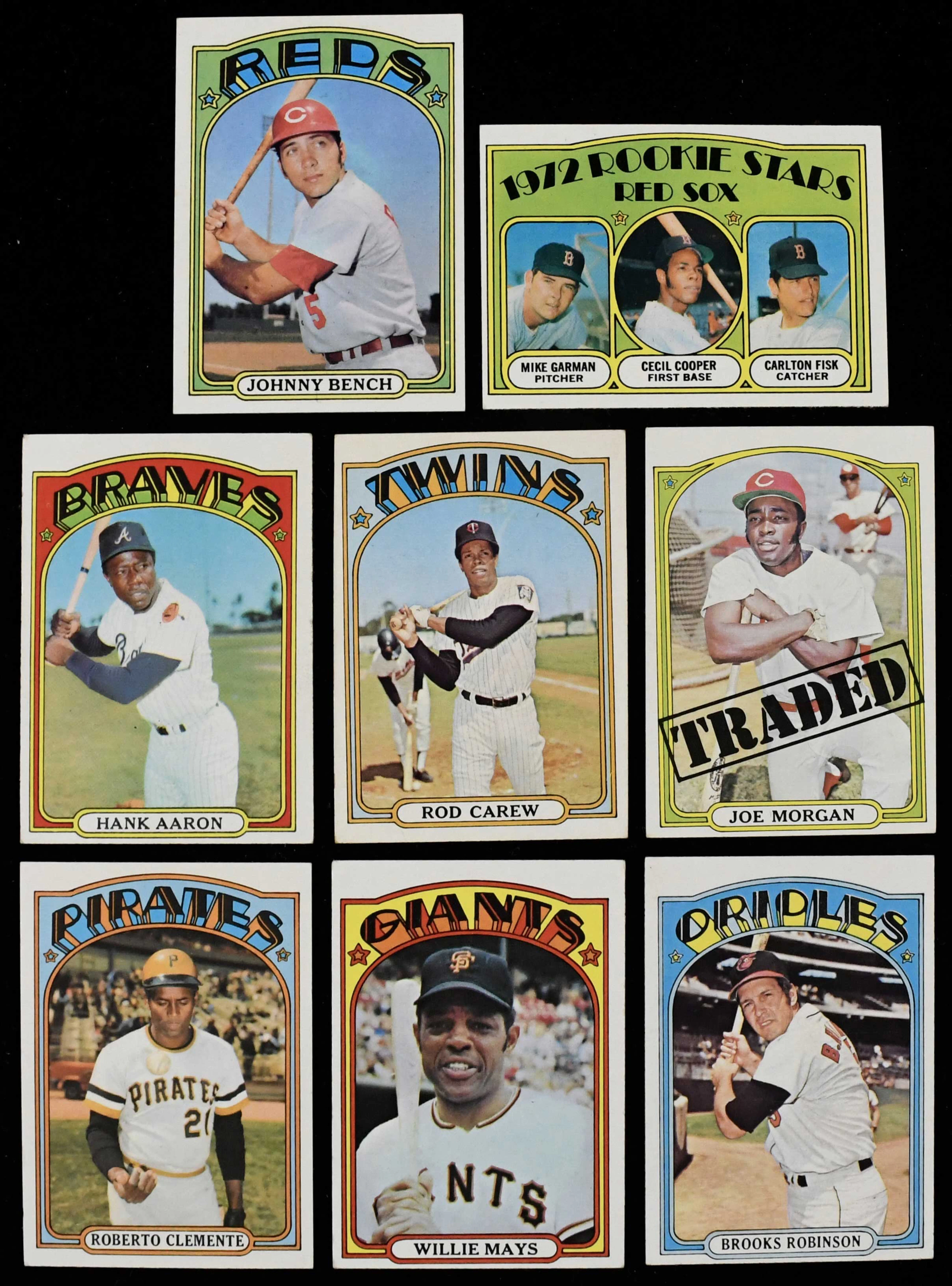 "Lot of (52) 1972 Topps stars and HOFers