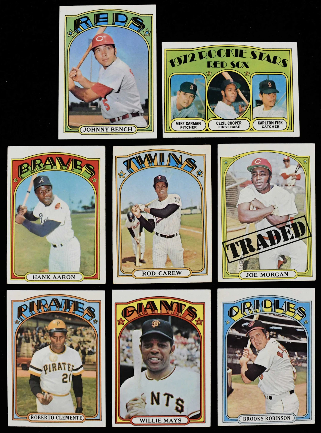 "Lot of (52) 1972 Topps stars and HOFers