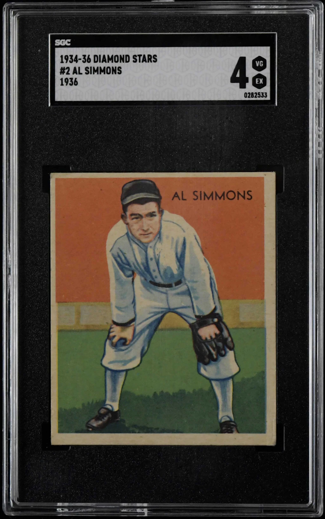 1934-36 Diamond Stars #2 Al Simmons (SGC 4 VG/EX)