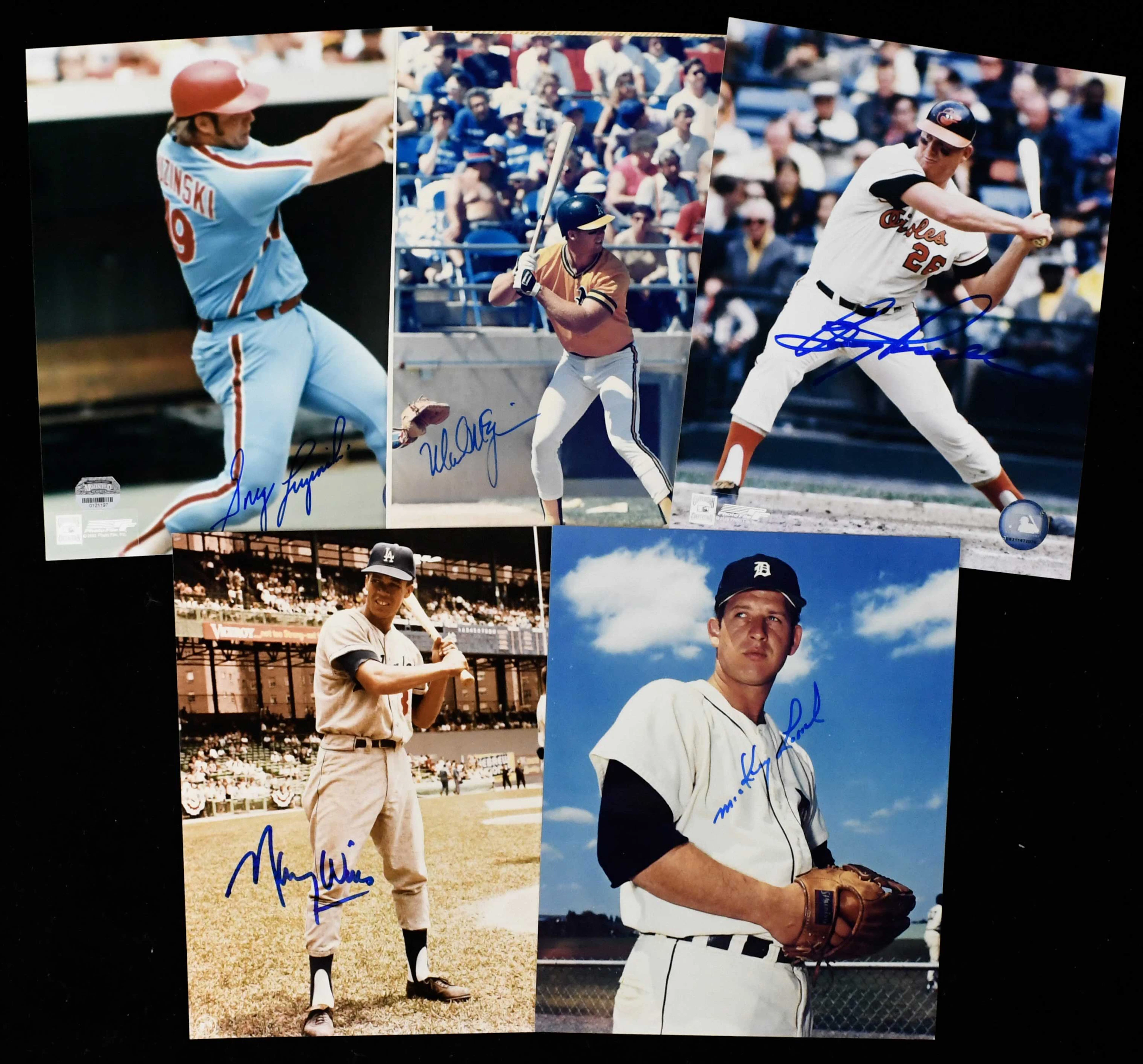 "Lot of (30) autographed baseball 8""x10"" photos