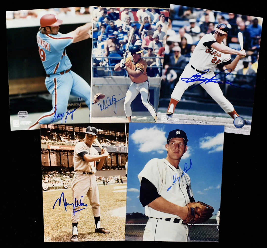 "Lot of (30) autographed baseball 8""x10"" photos