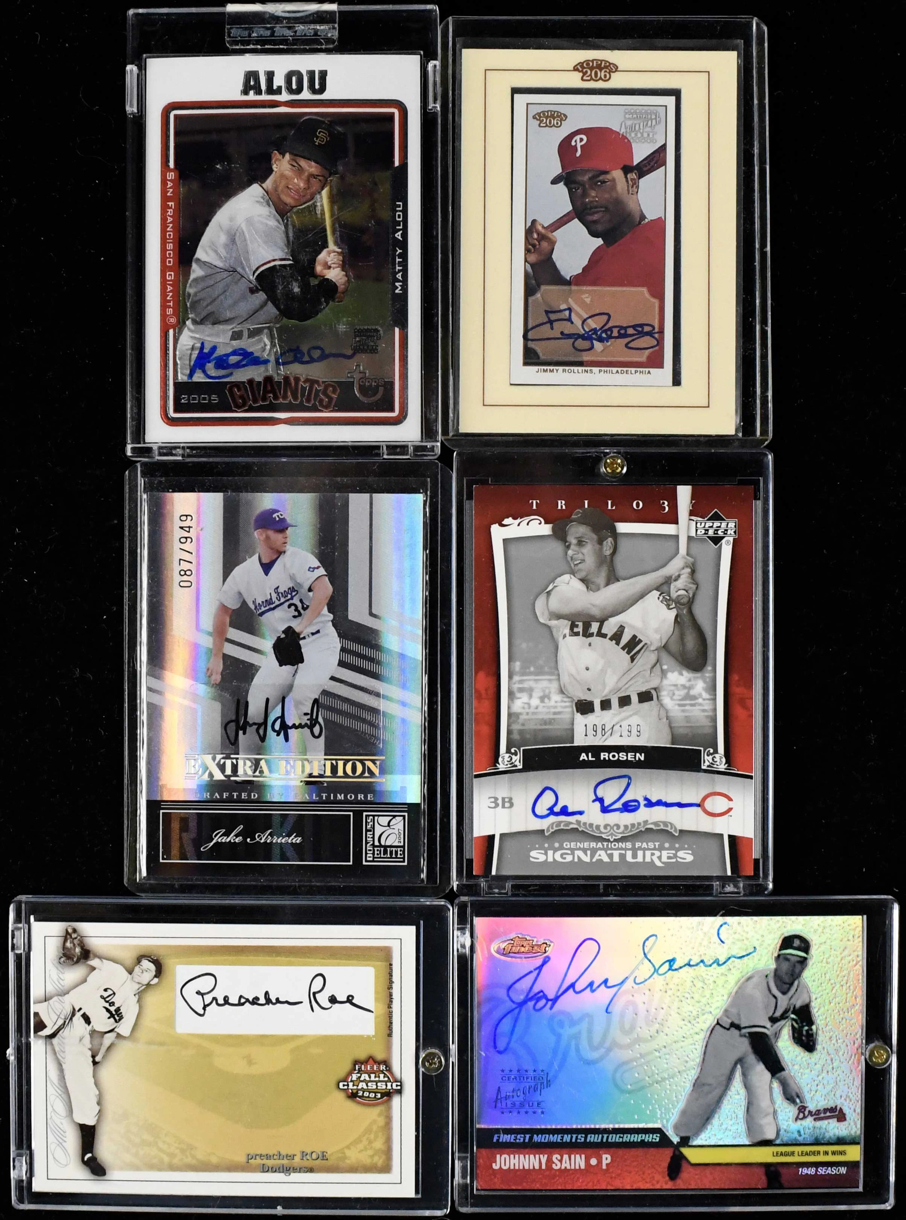 "Lot of (38) signed baseball insert and rookie cards (NM-NM/MT overall)