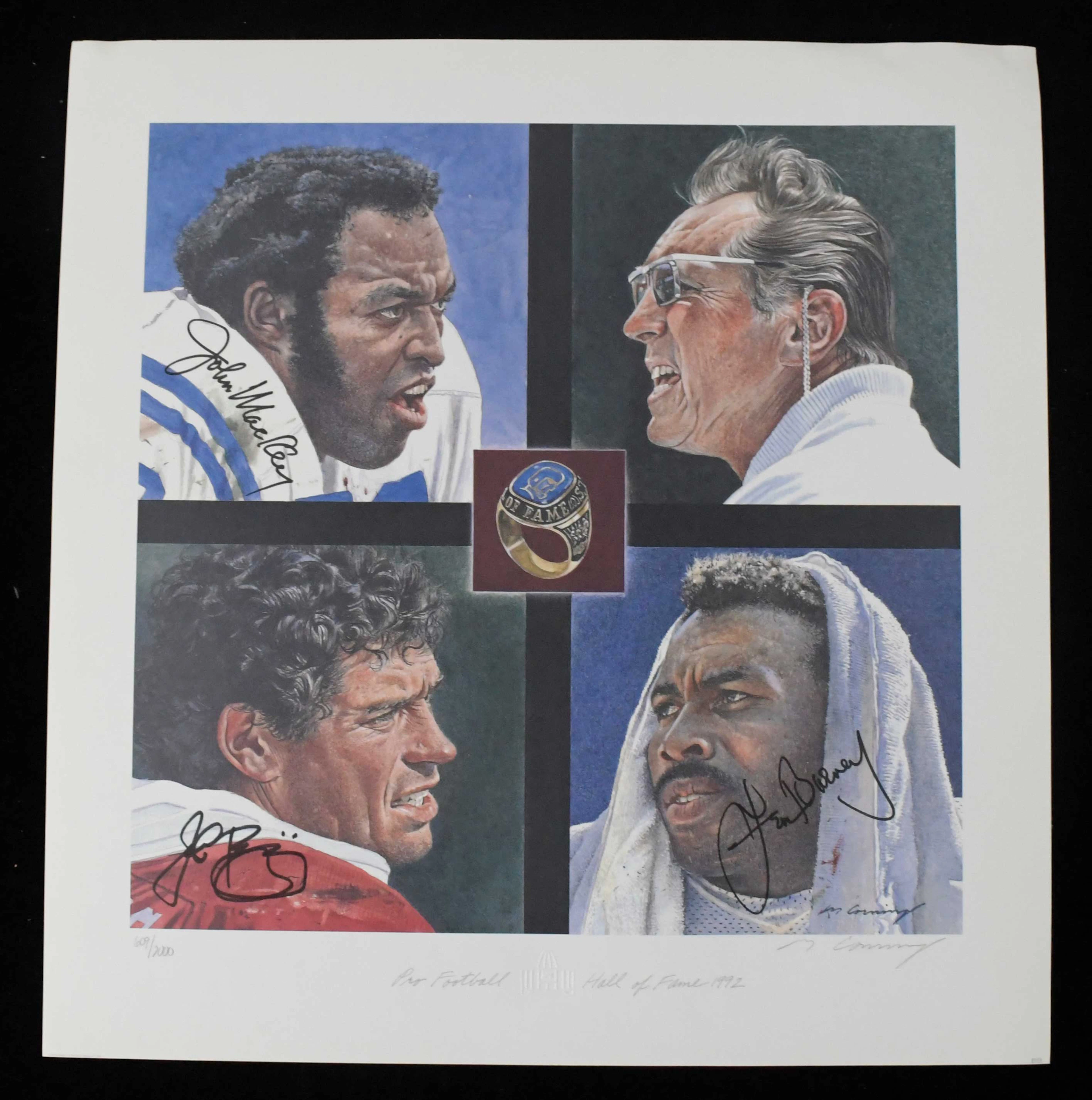 "Lot of (10) 1992 Football Hall Of Fame Induction...
