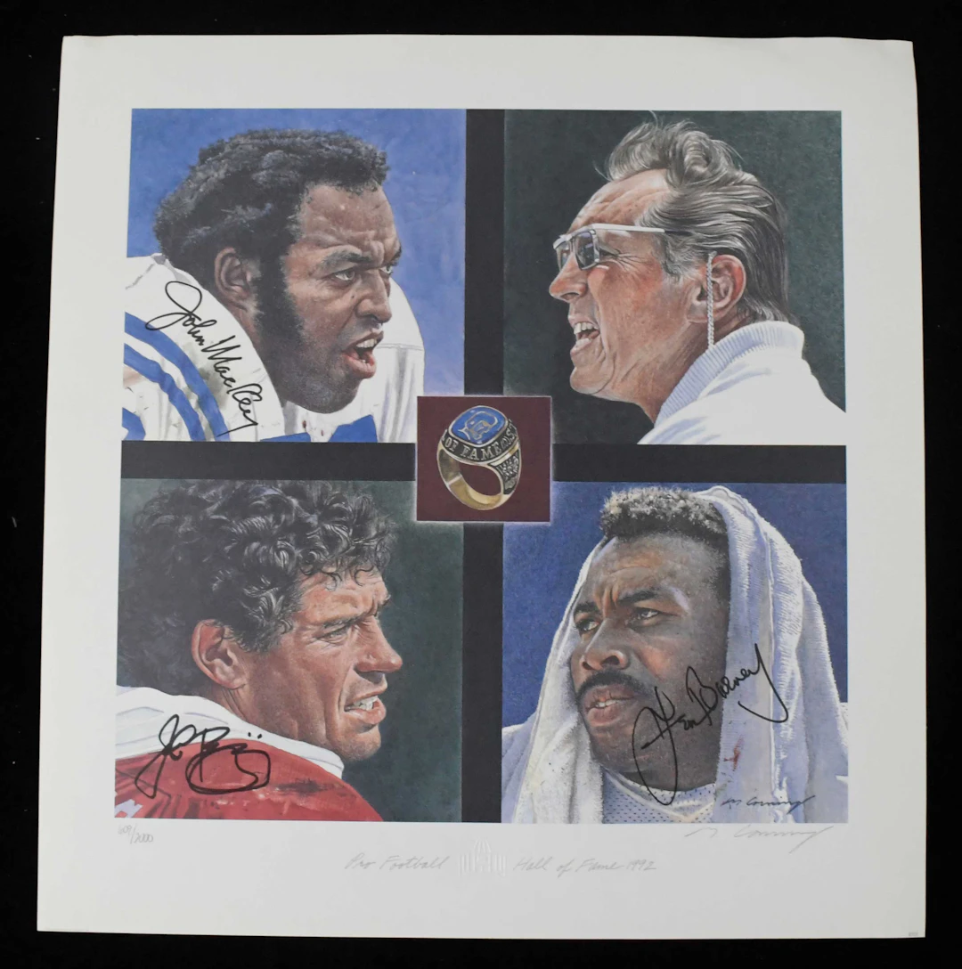 "Lot of (10) 1992 Football Hall Of Fame Induction...