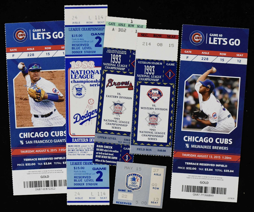 "Lot of (13) Phillies milestone tickets and stubs
