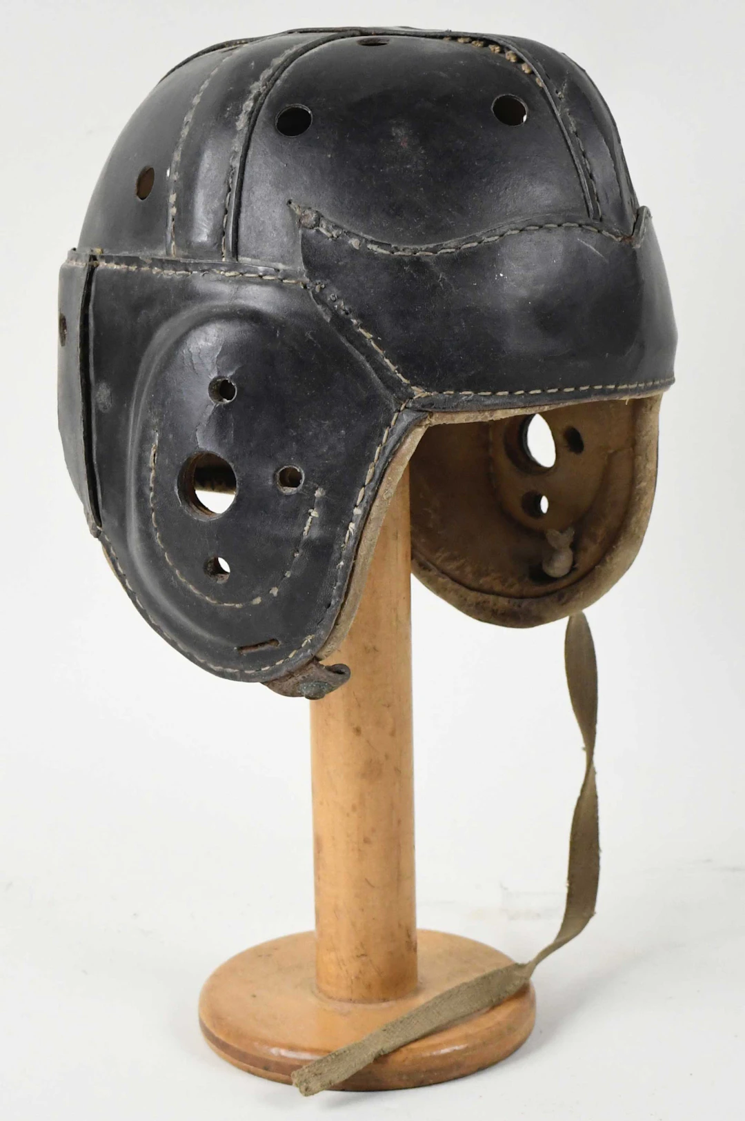 "MacGregor vintage leather football helmet