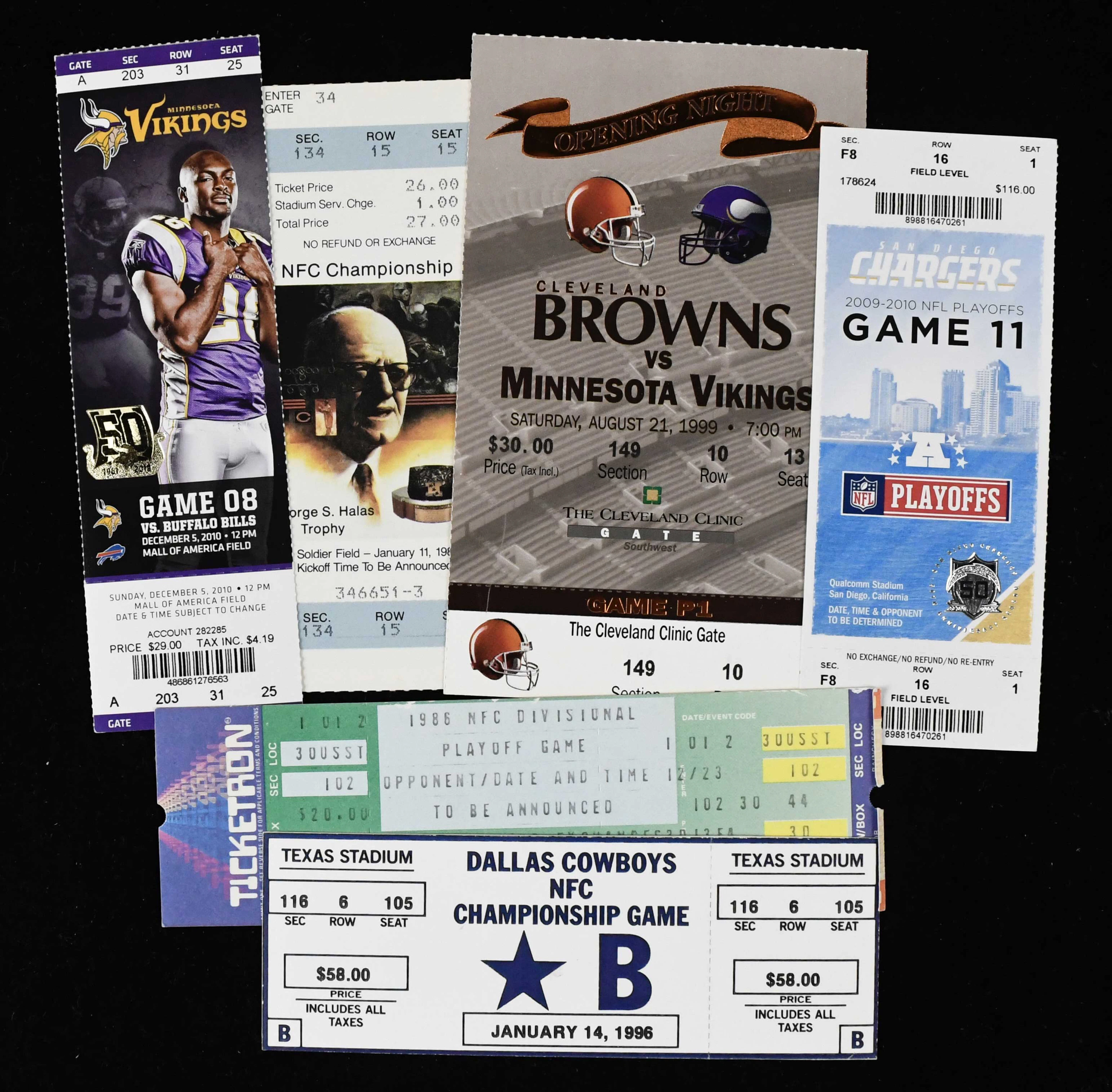 "Lot of (20) NFL full tickets (EX-NM/MT)