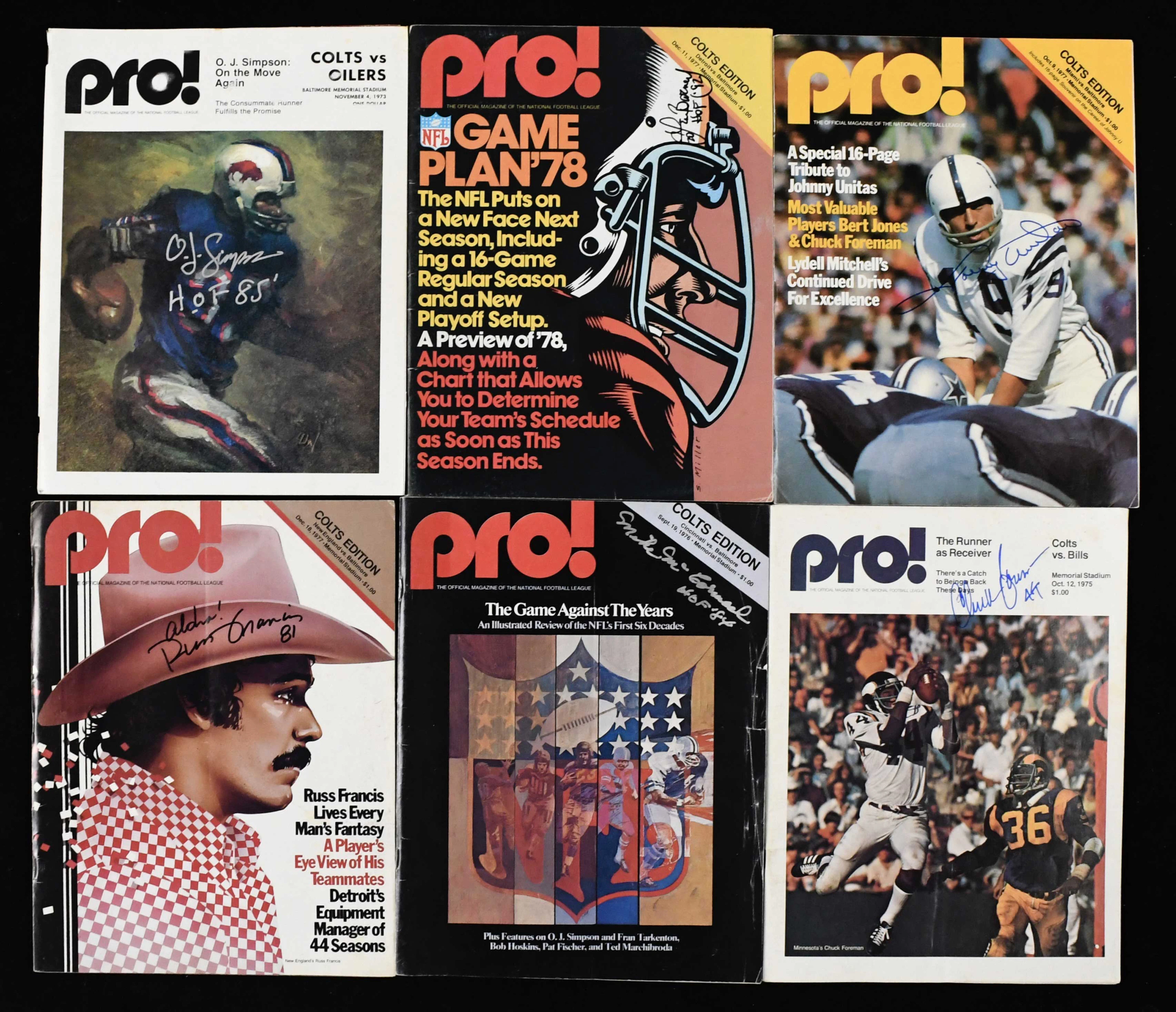 "Lot of (6) single-signed publications