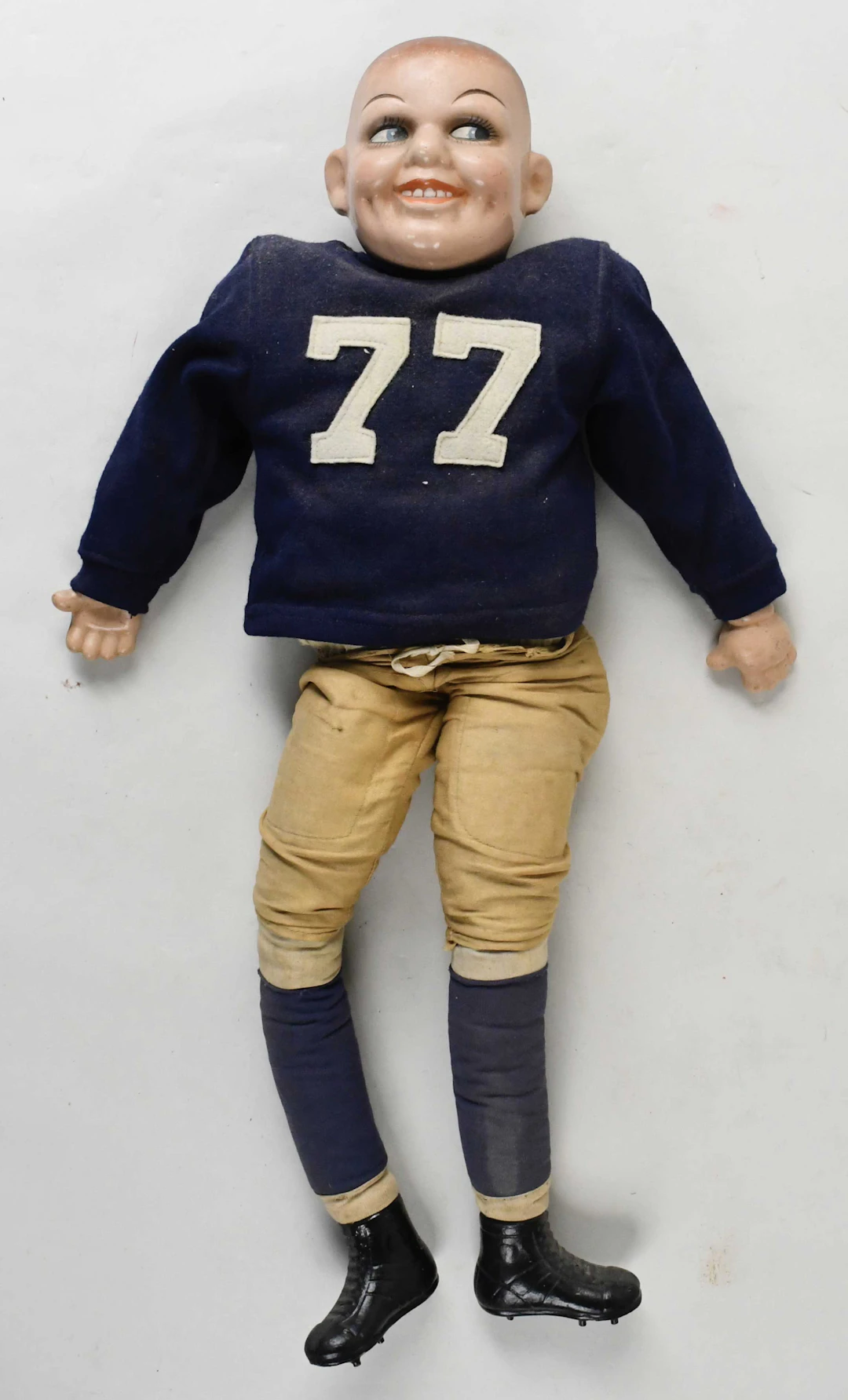 "Vintage oversize football player doll