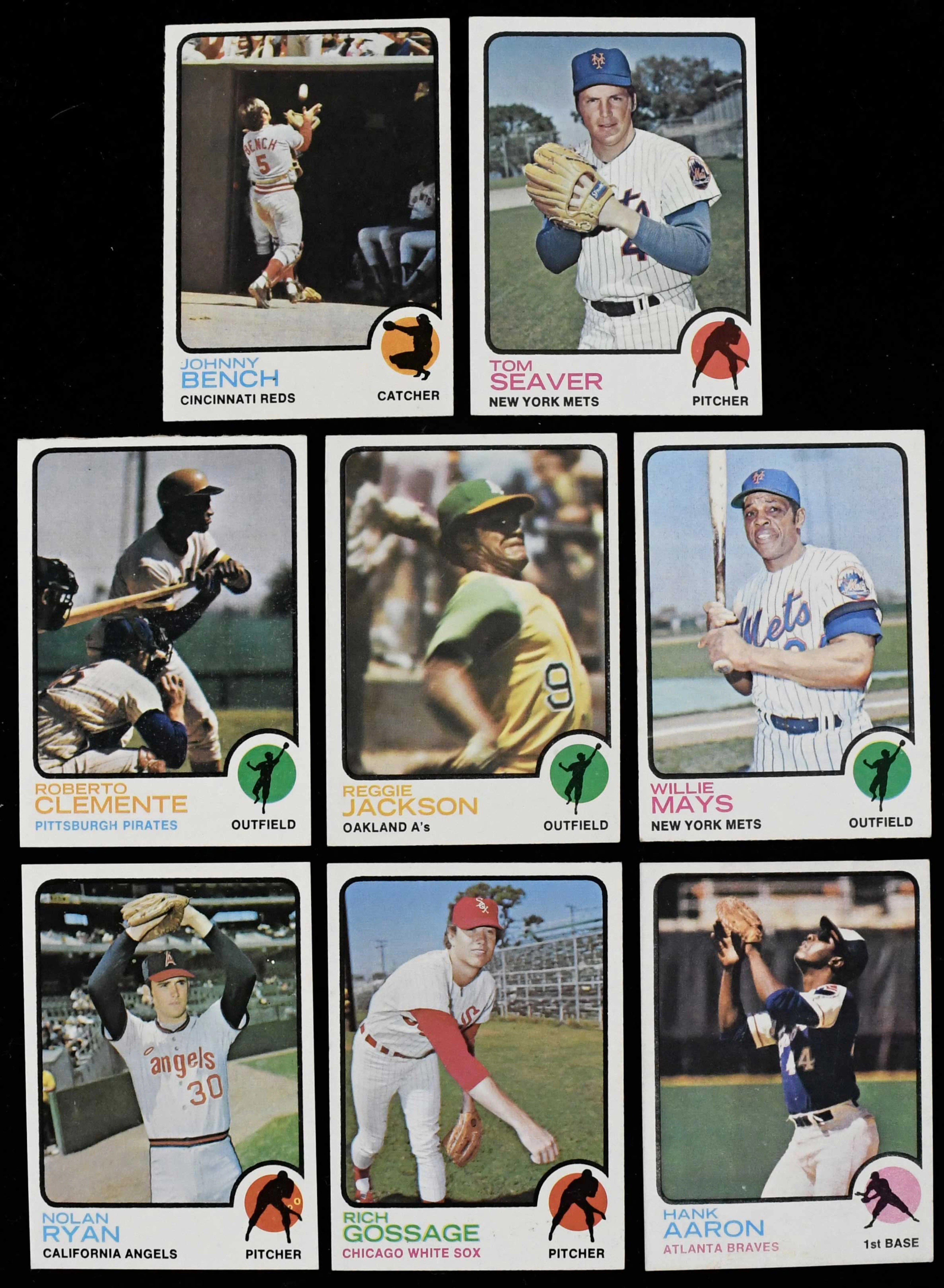 "Lot of (38) 1973 Topps stars and HOFers