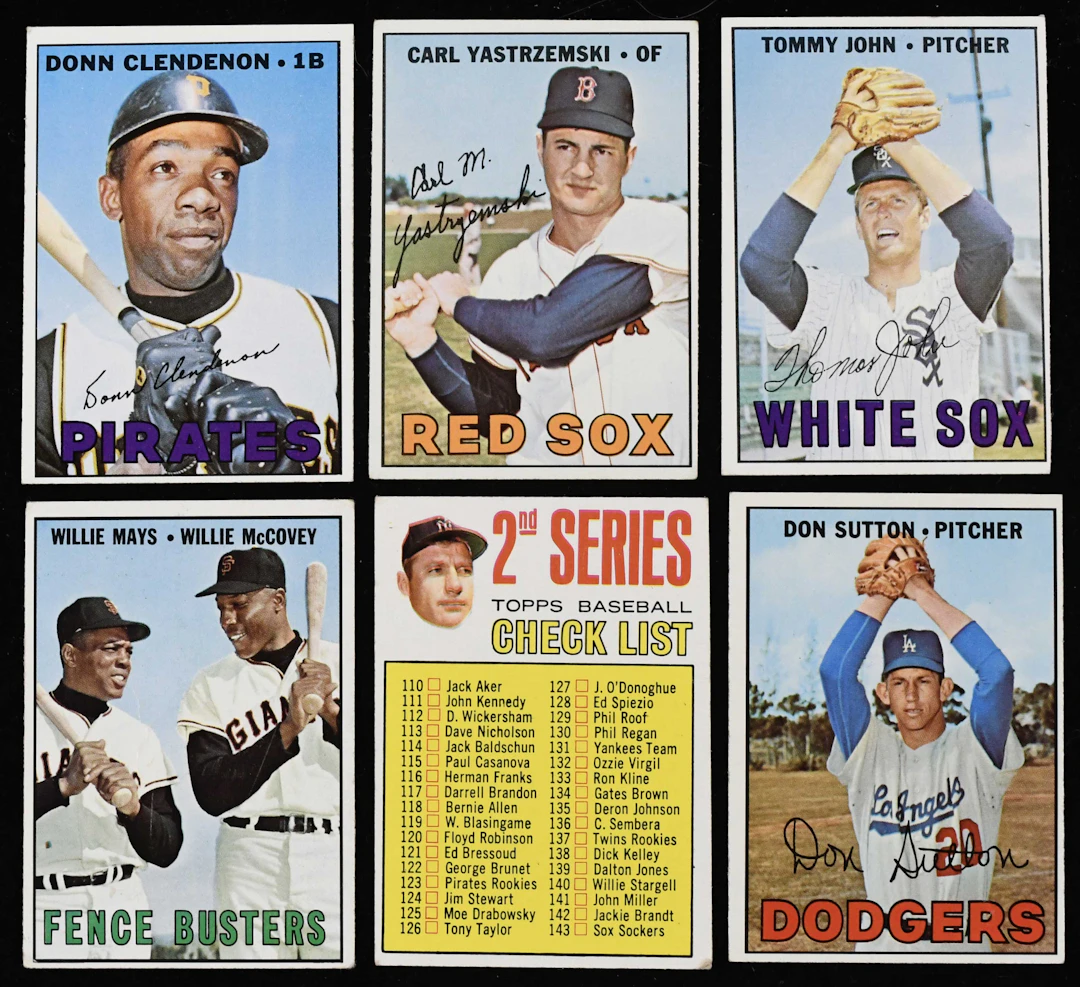 "1967 Topps partial set (278/609) with HOFers and high numbers (PR-EX/MT)