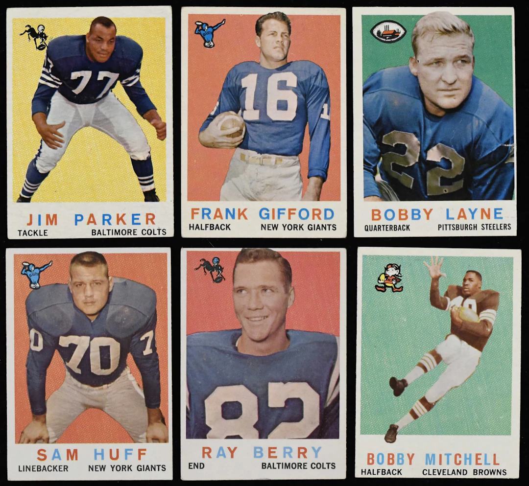 "1959 Topps FB partial set (164/176) with HOFers and RCs (PR-EX/MT)