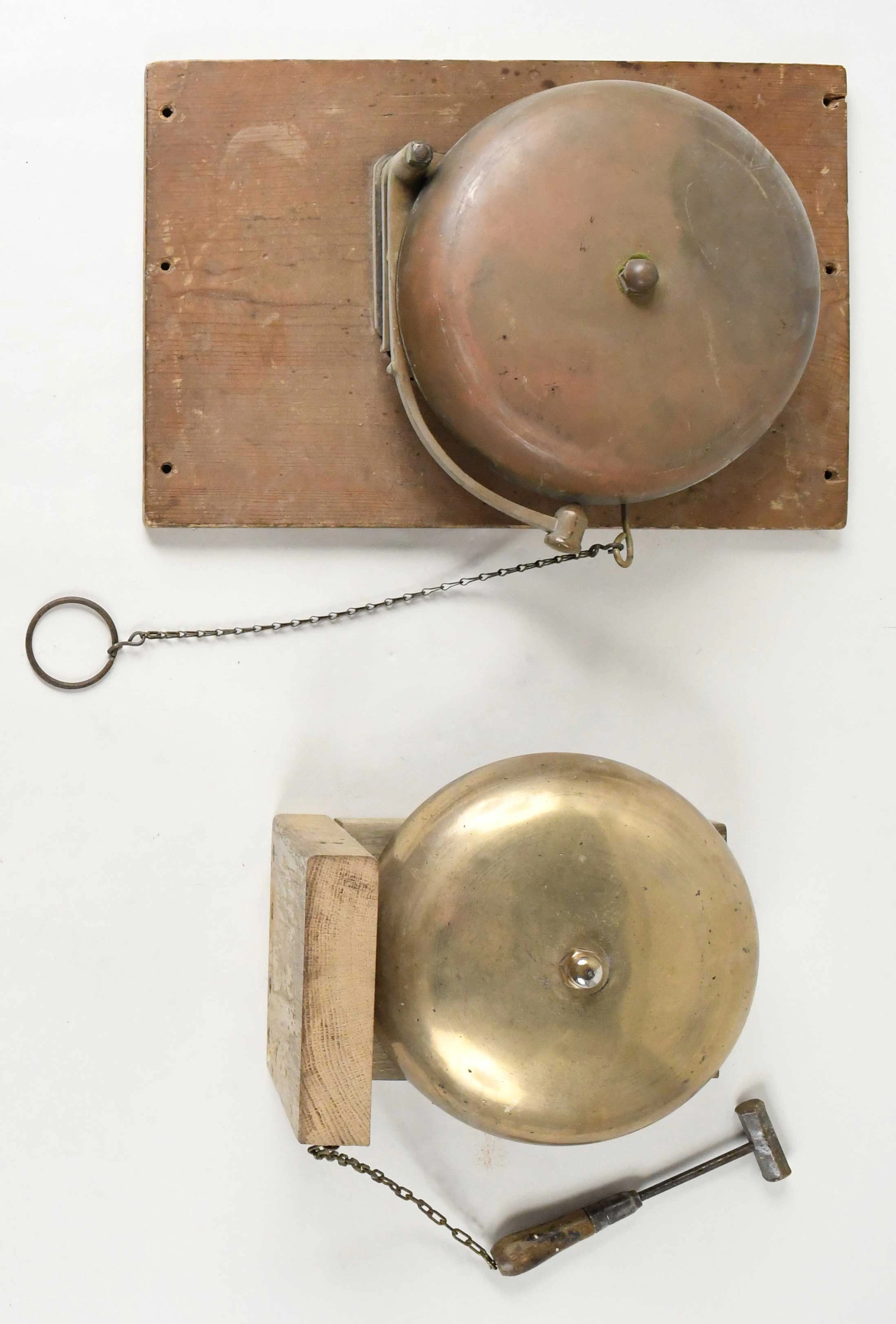 "Lot of (3) vintage boxing ring bells (VG/EX-EX)