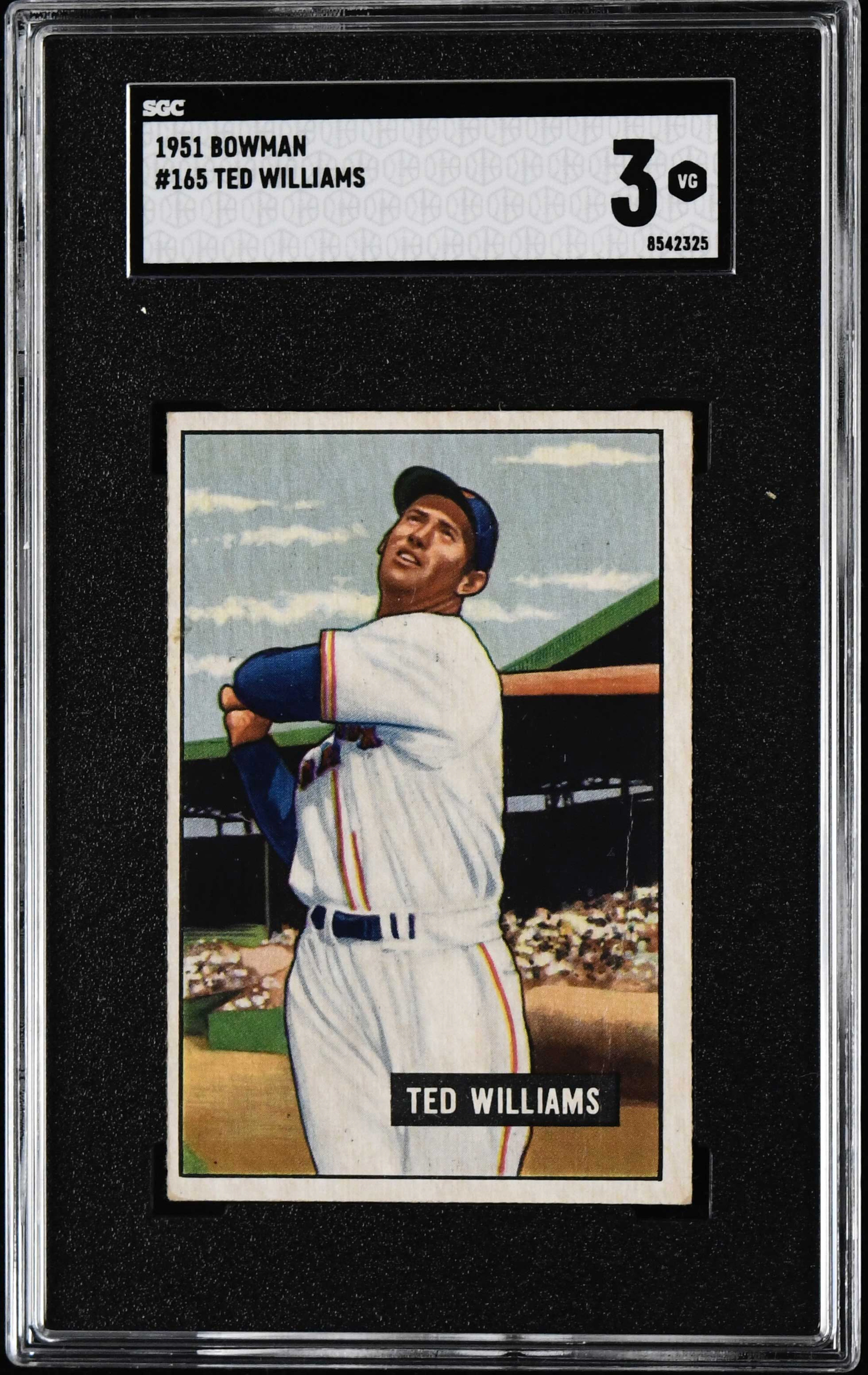 1951 Bowman #165 Ted Williams (SGC 3 VG)