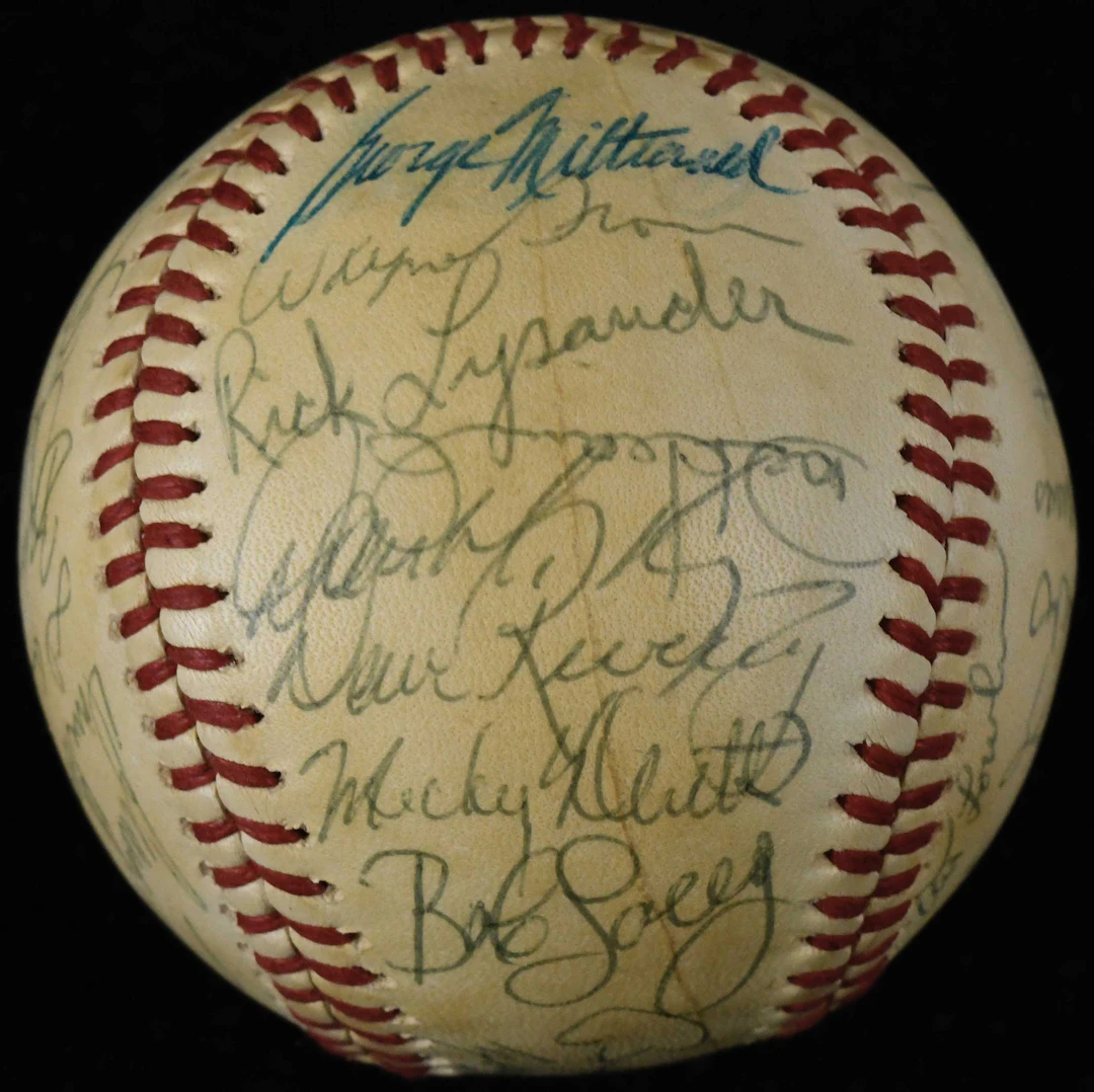 "1980 Oakland Athletics team-signed baseball with (32) sigs