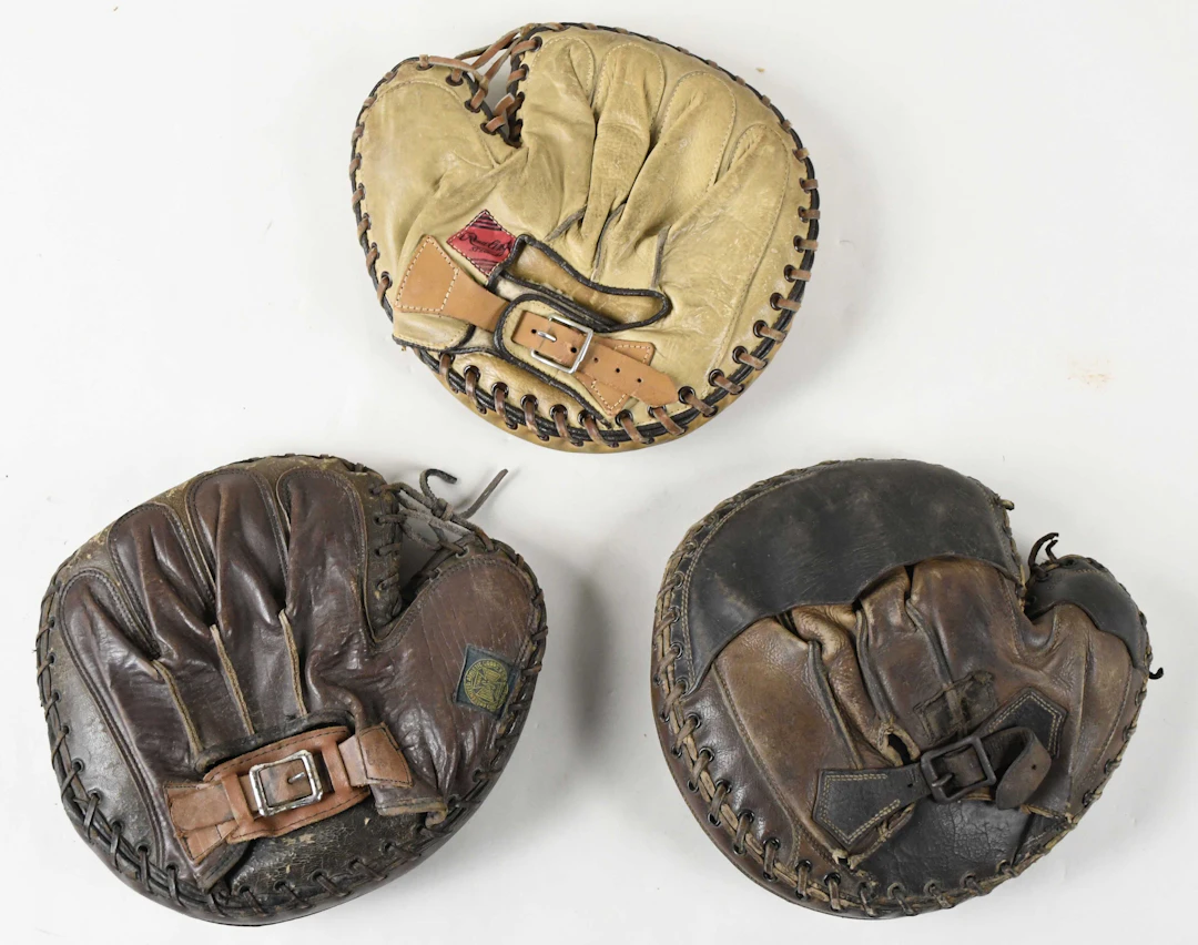 "Lot of (3) vintage catcher's mitts