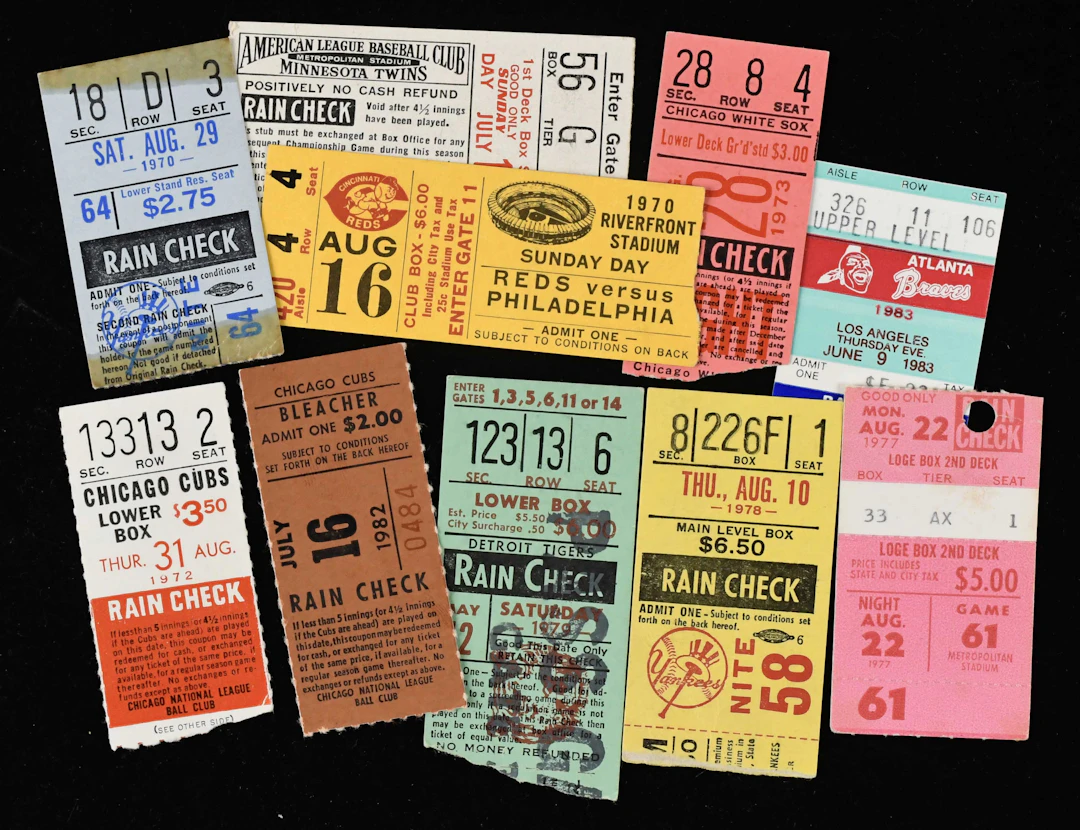 "Lot of (14) MLB ticket stubs from 1966-1984 (FR/GD-EX/MT)