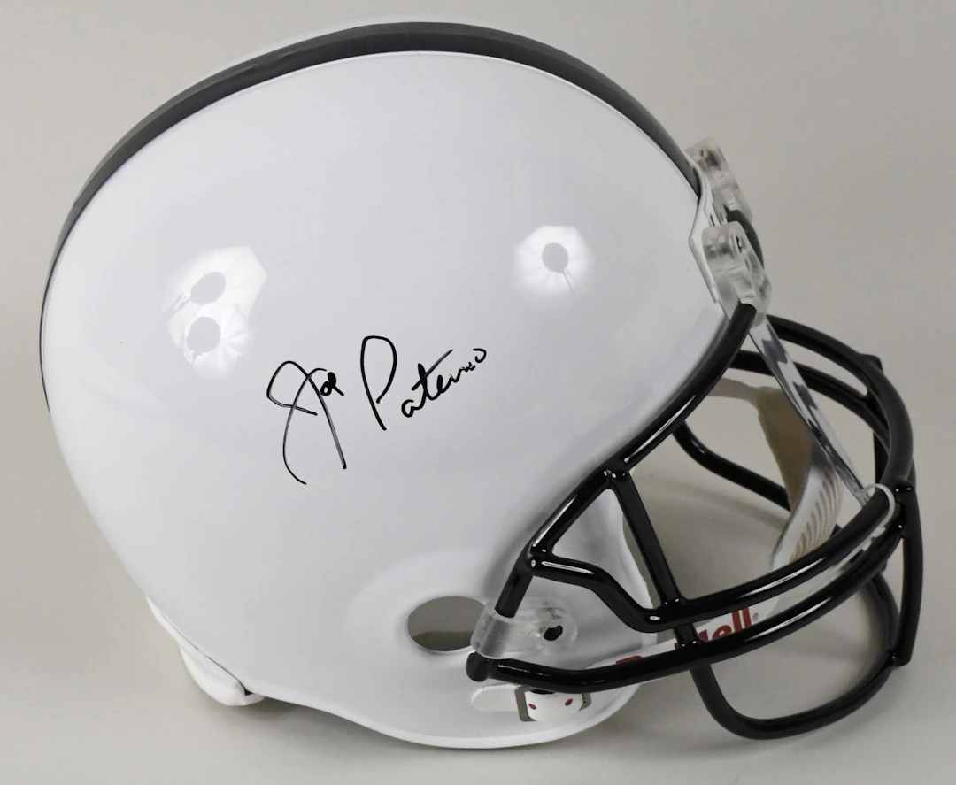 "Joe Paterno autographed replica helmet with PSA/DNA sticker (Sig