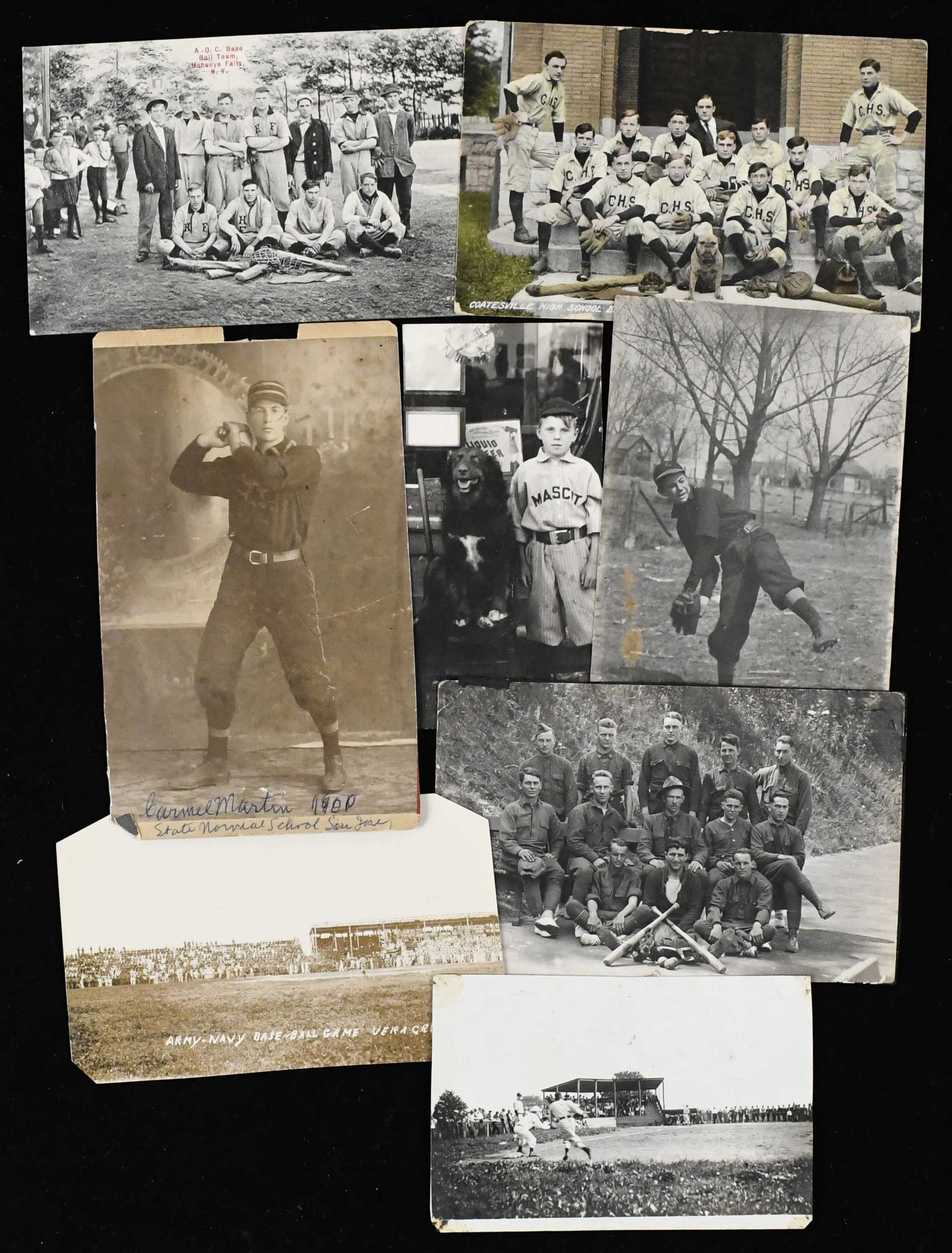 "Lot of (43) c.1900s-1940s baseball related postcards and...