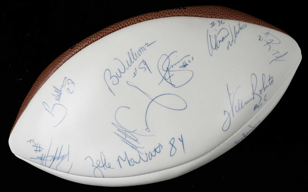 "1991 New York Giants team signed football (EX/MT)