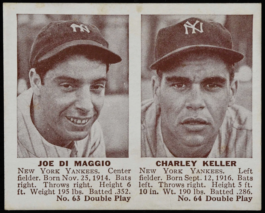 "1941 Double Play #63/64 Joe DiMaggio & Charley Keller (VG)