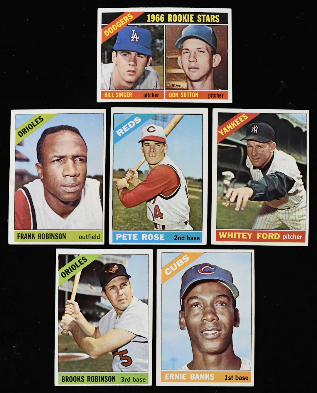 "Lot of (12) 1966 Topps stars and HOFers