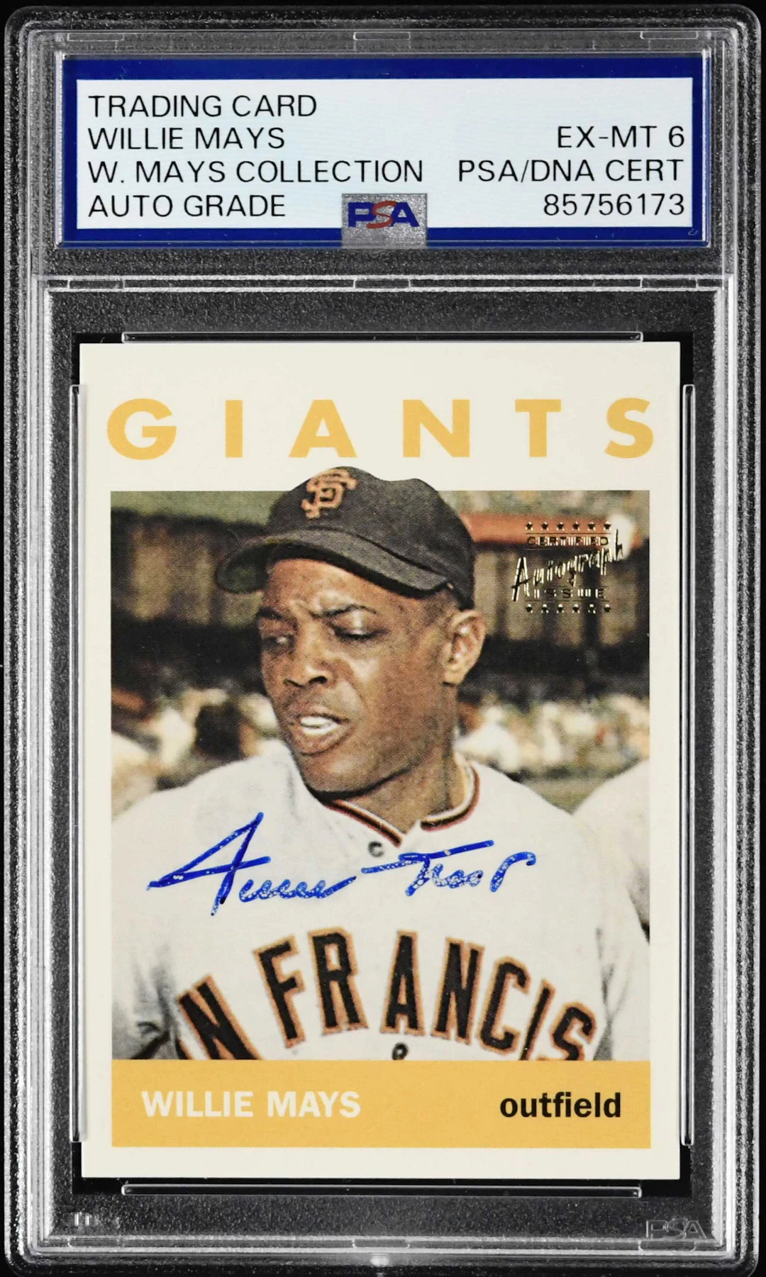 "Willie Mays autographed 1996 Topps trading card (PSA/DNA...