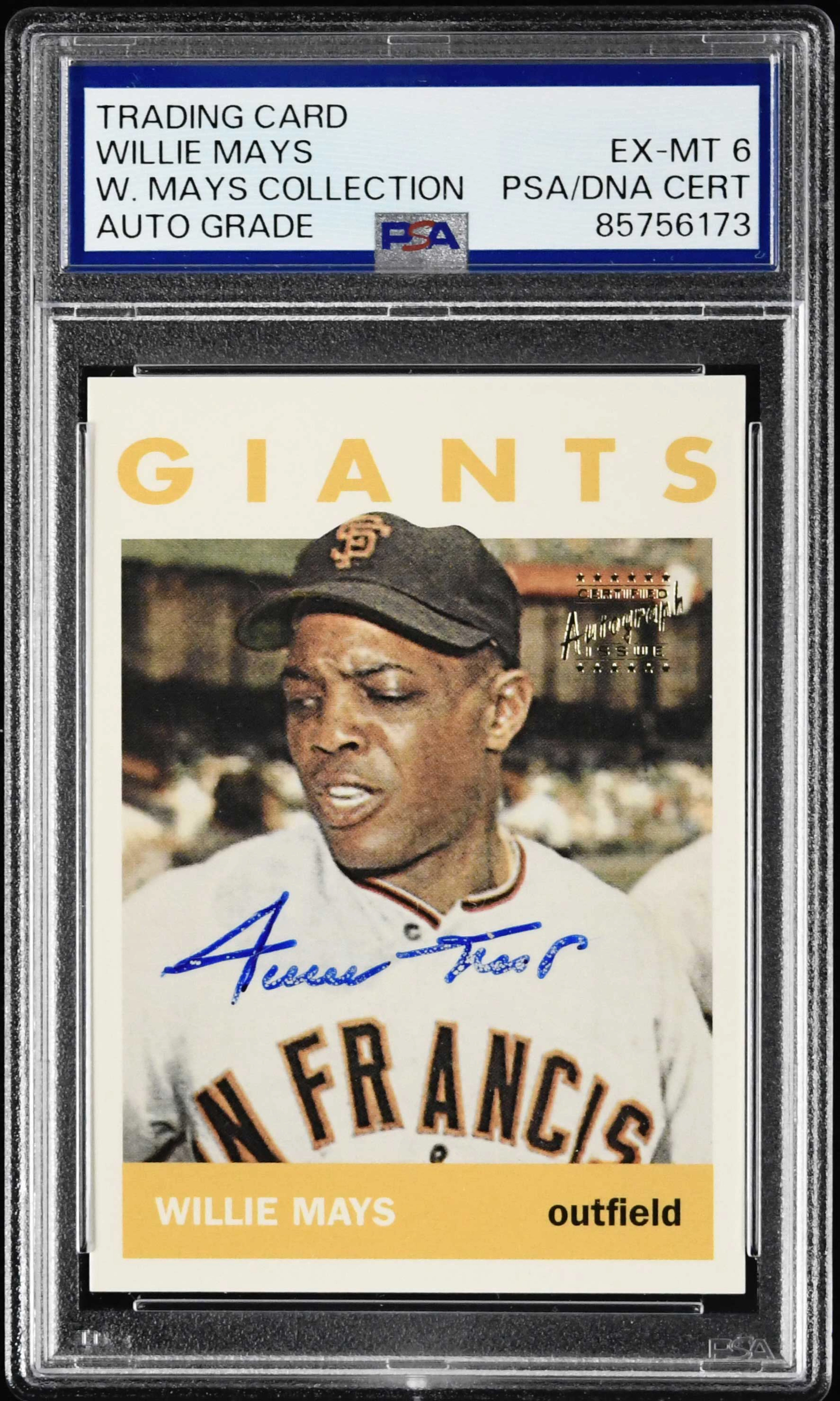 "Willie Mays autographed 1996 Topps trading card (PSA/DNA...