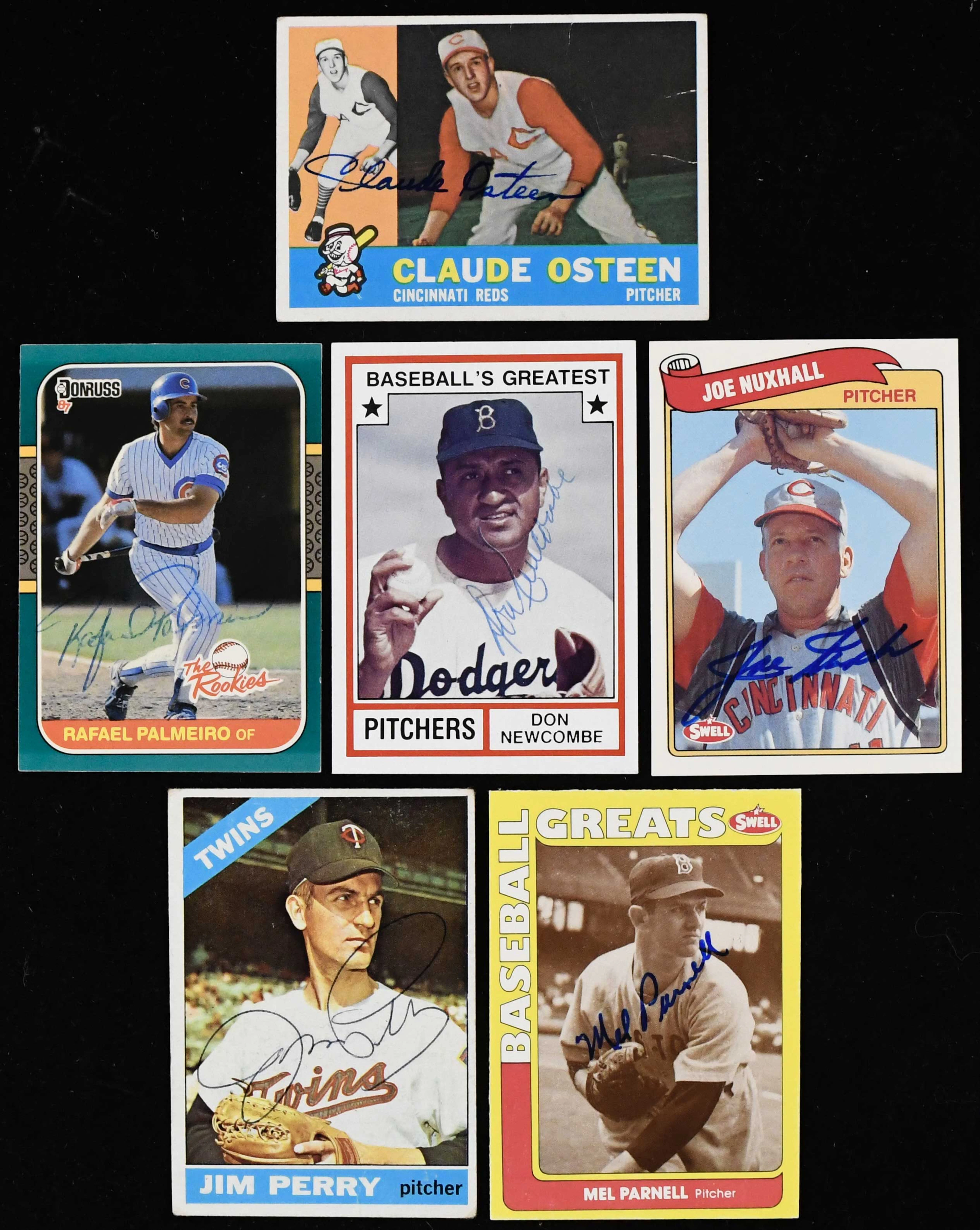 "Lot of (107) signed baseball cards from 1958 into the 1990s (GD-NM/MT)