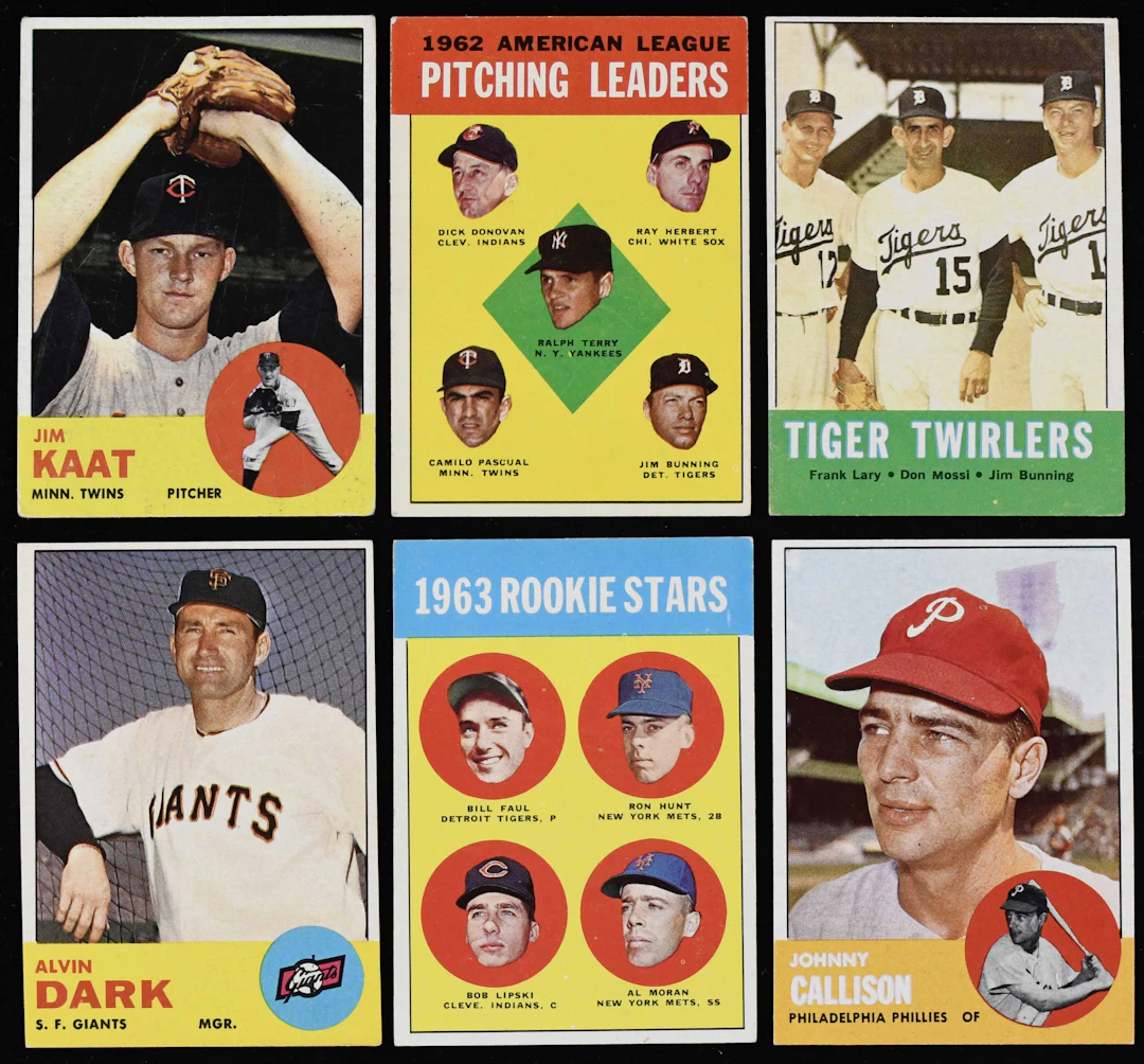 "Lot of (155) 1963 Topps Baseball cards (GD-EX/MT)