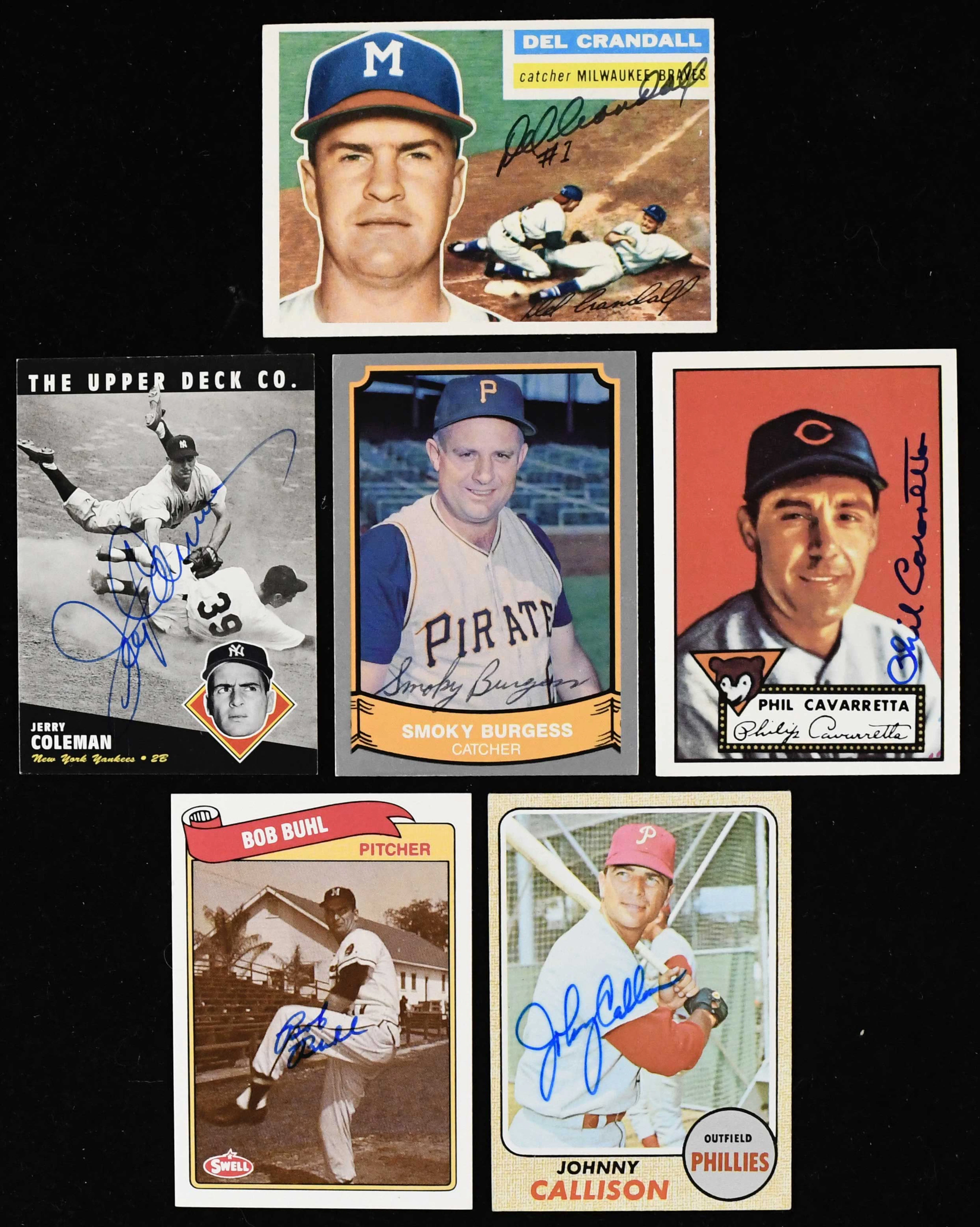 "Lot of (106) signed baseball cards from 1956 into the 1990s (GD-NM/MT)