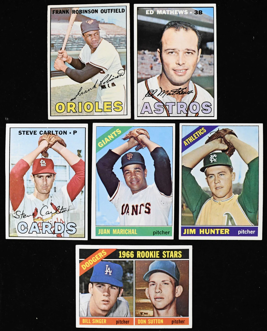 "Lot of (16) 1966 and 1967 Topps stars and HOFers