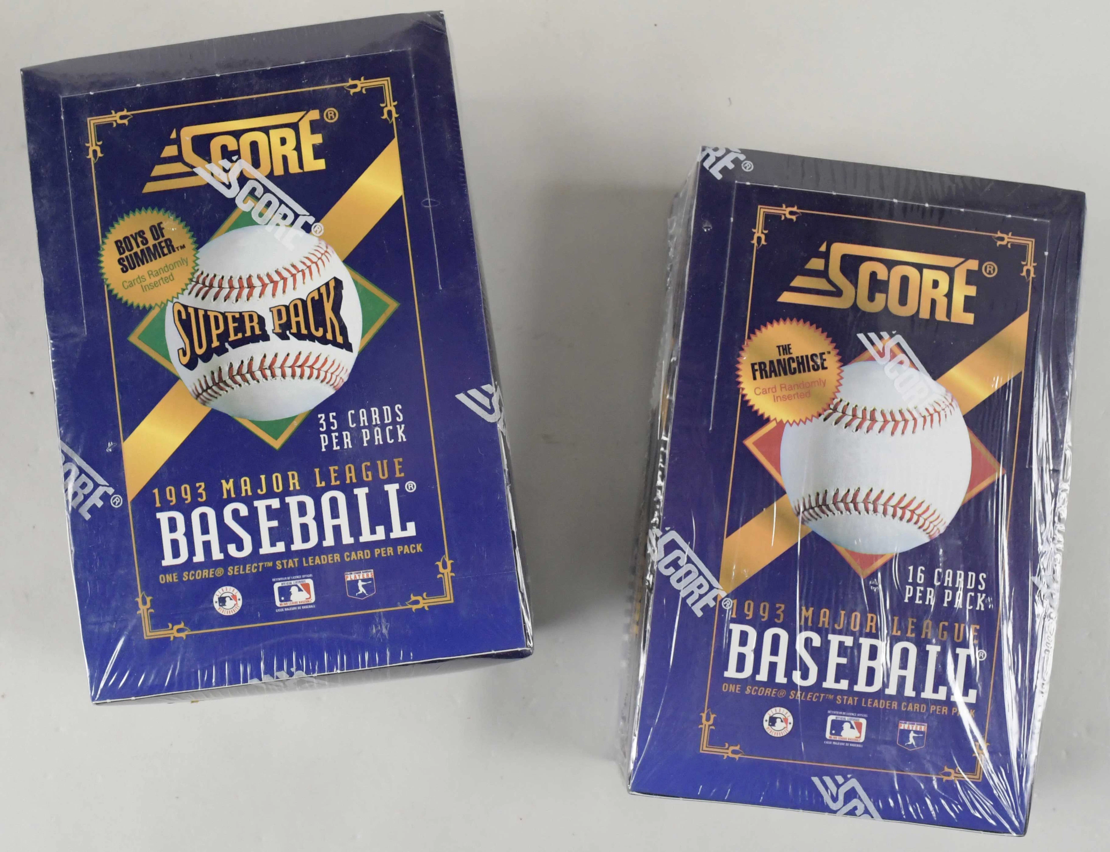 "Lot of (2) 1993 Score factory-sealed hobby boxes