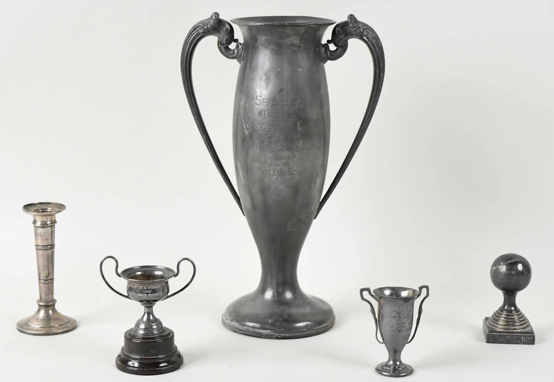 "Lot of (5) vintage trophies