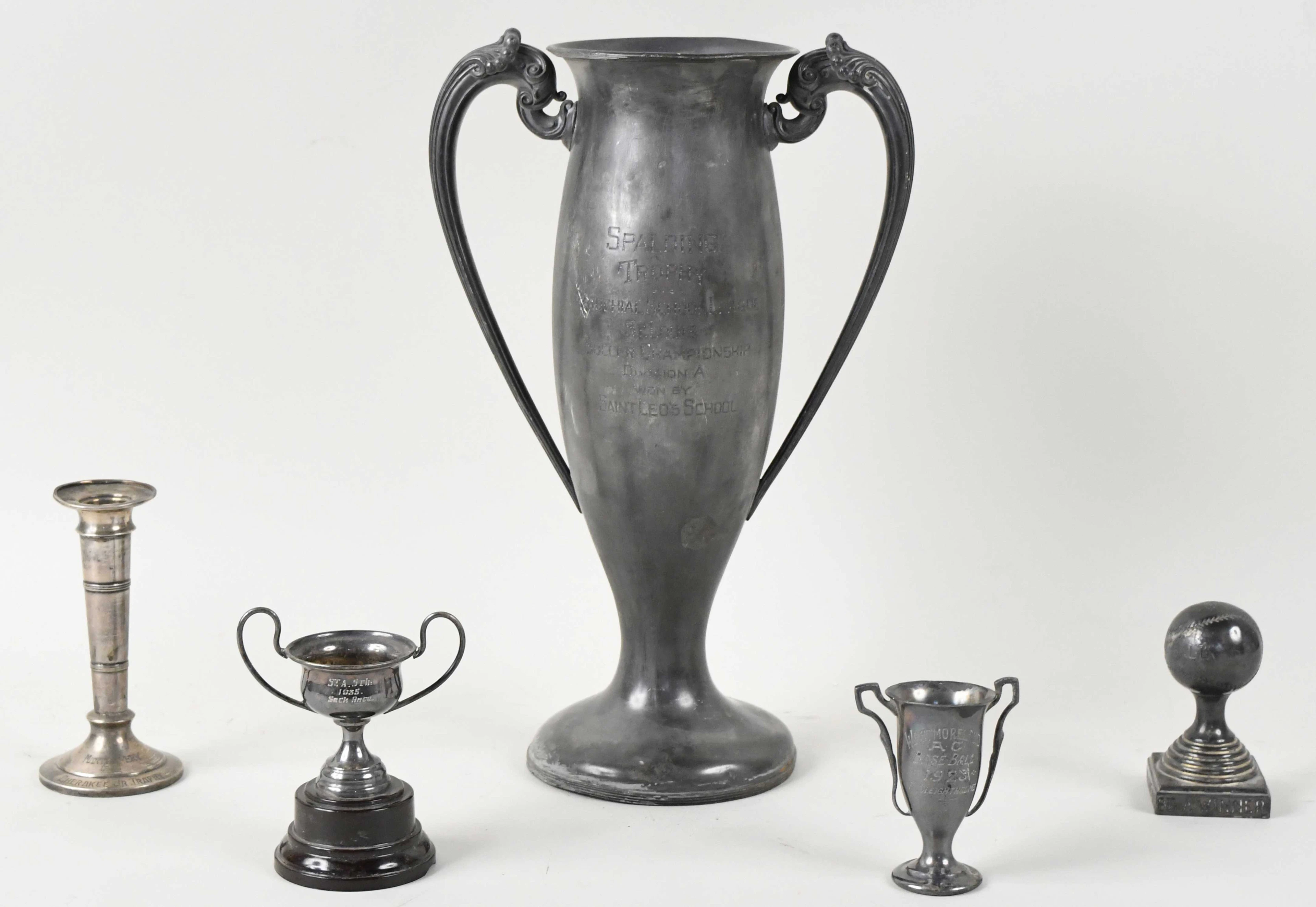 "Lot of (5) vintage trophies