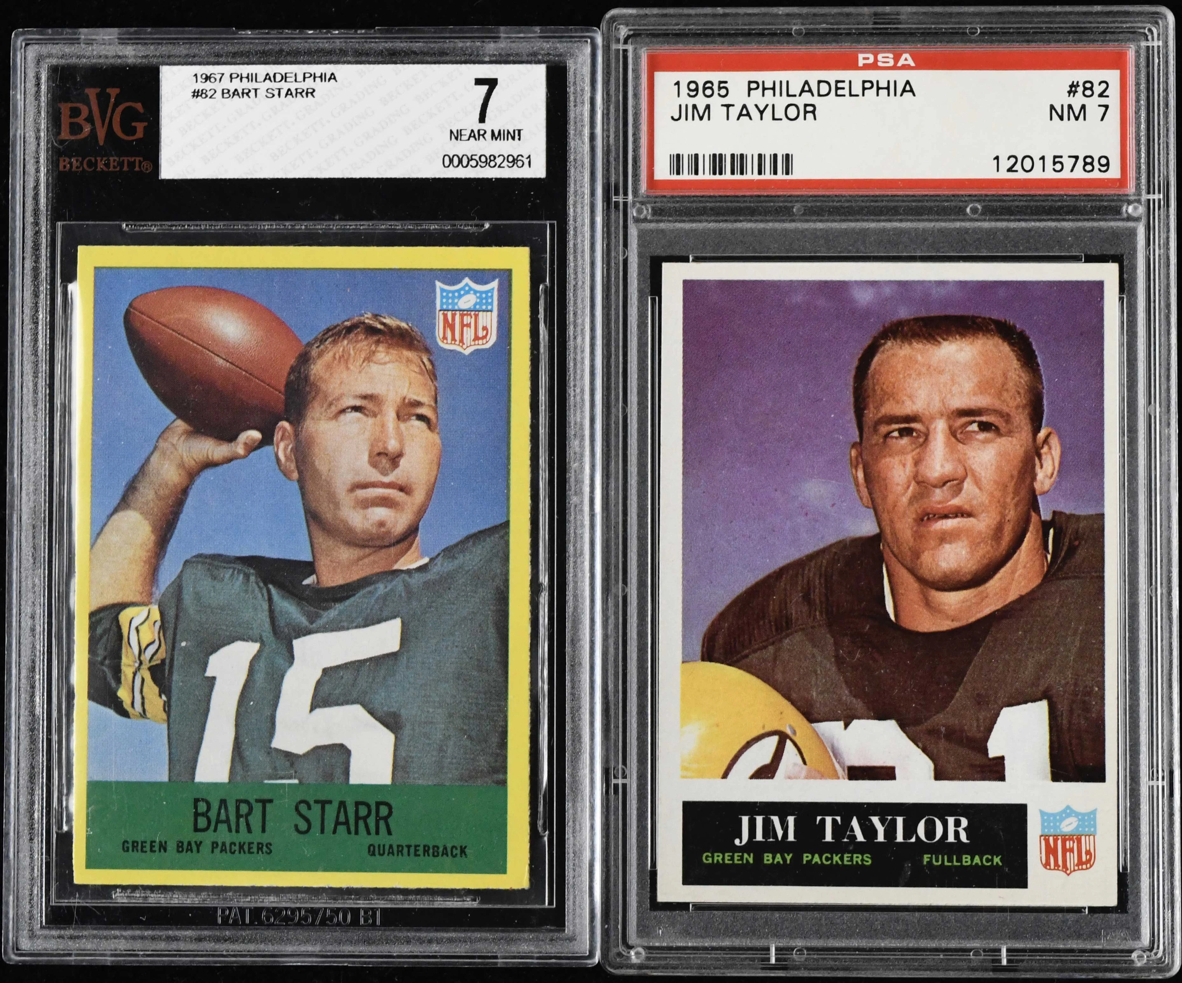 "Lot of (2) graded NFL HOFers