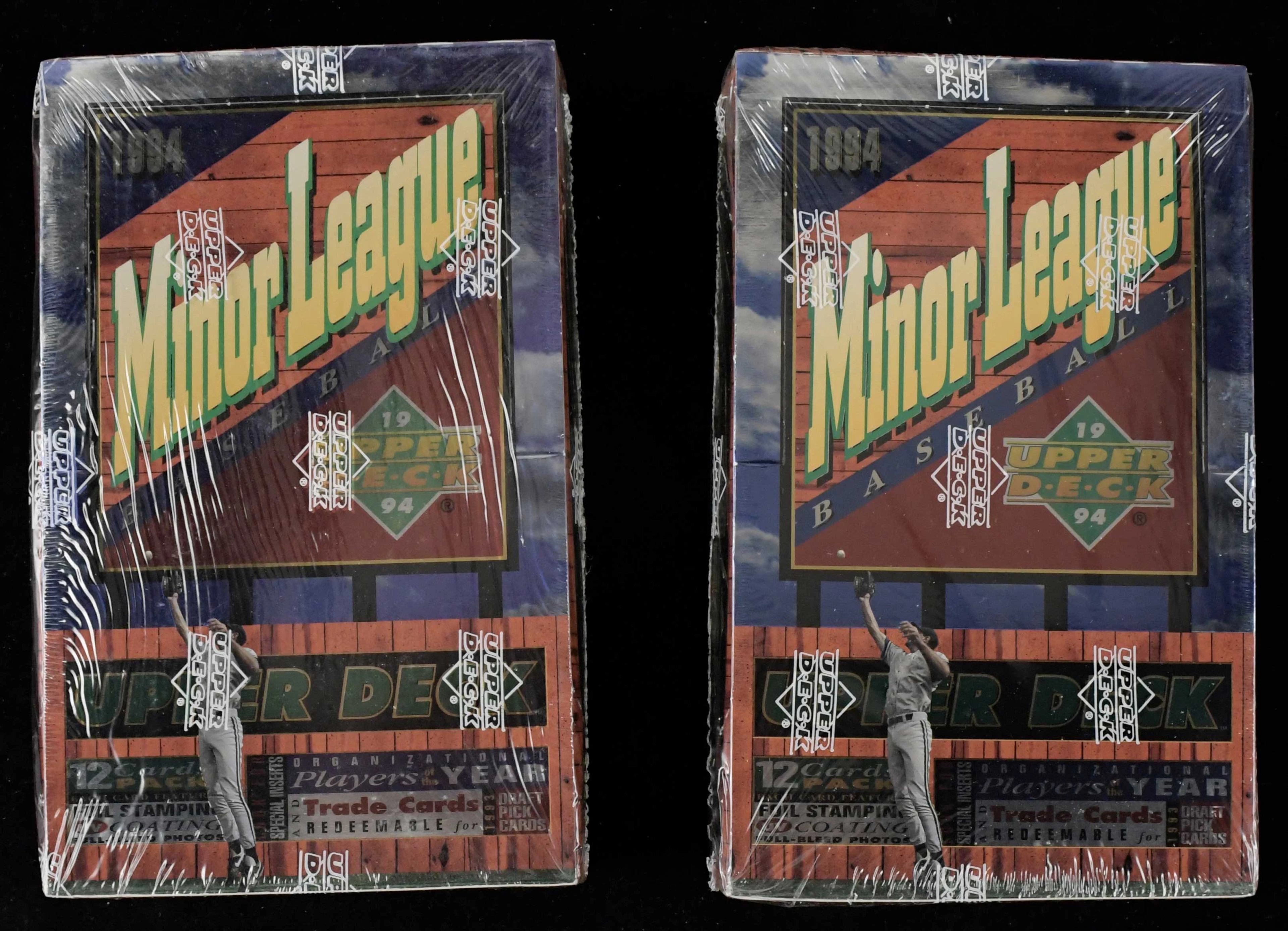 "Lot of (2) 1994 Upper Deck Minor League factory-sealed...