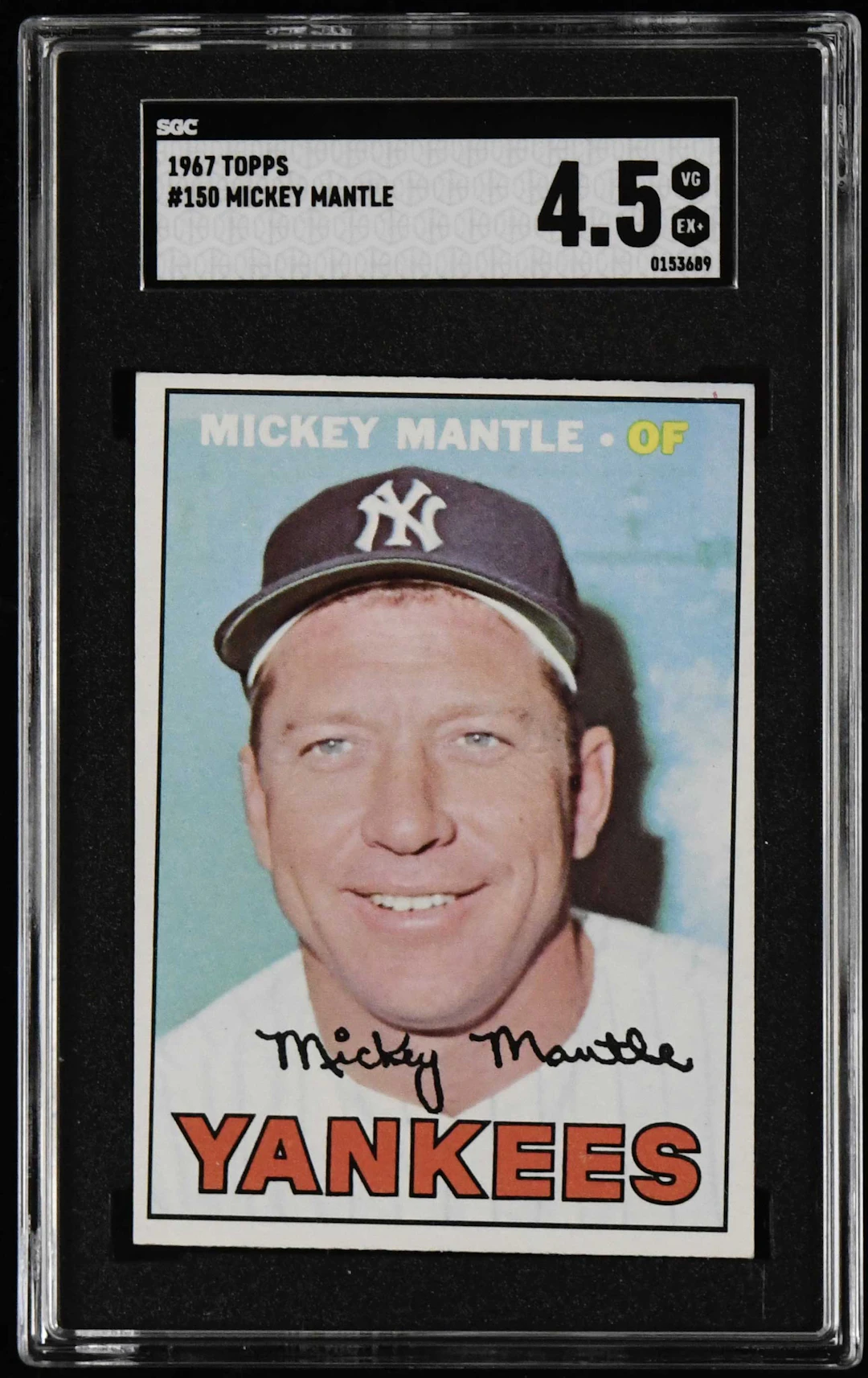 1967 Topps #150 Mickey Mantle (SGC 4.5 VG/EX+)