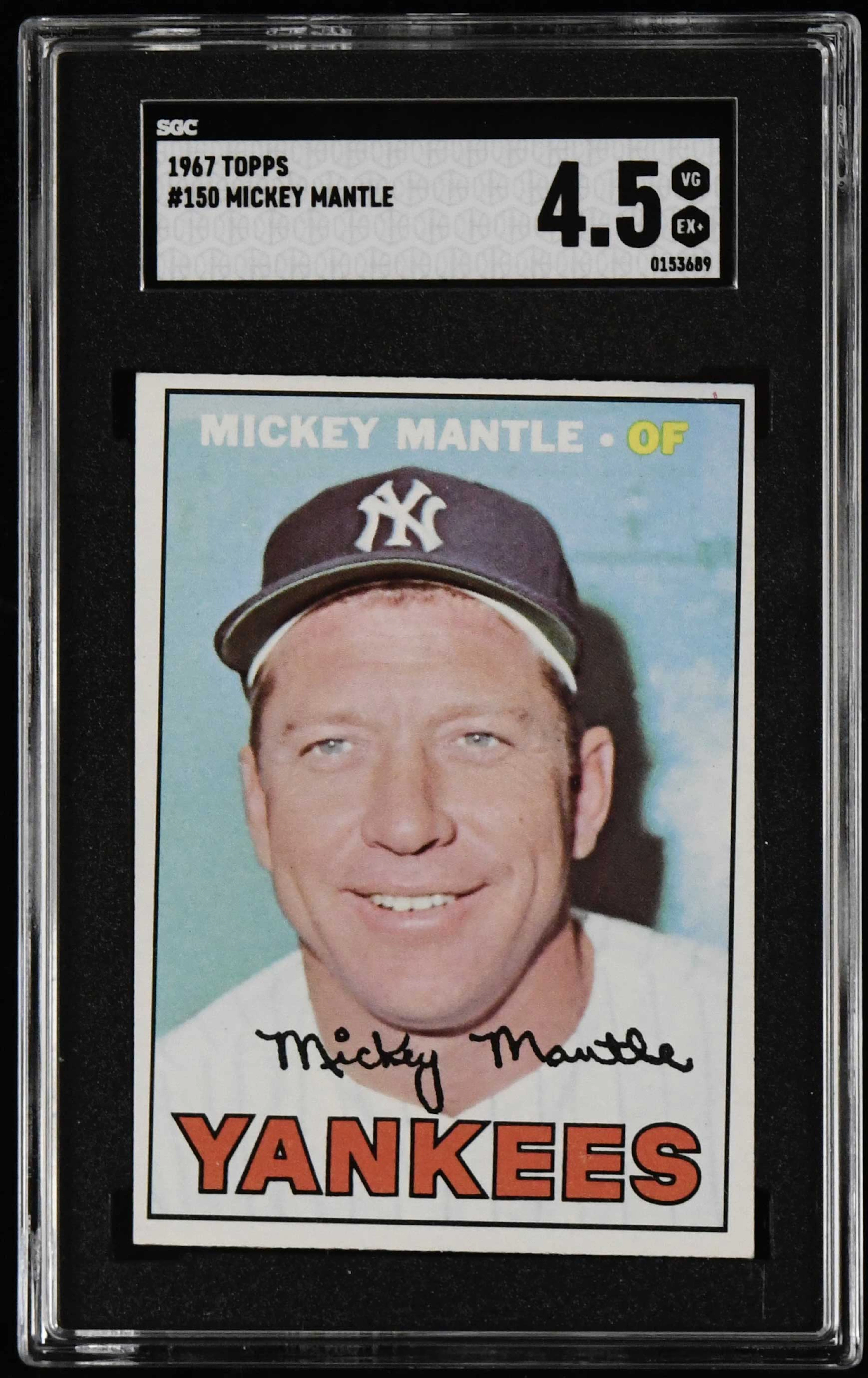 1967 Topps #150 Mickey Mantle (SGC 4.5 VG/EX+)