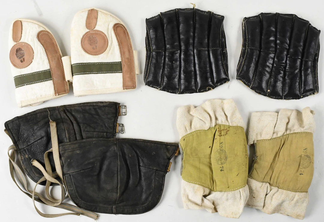 "Nice lot of (8) pairs of vintage knee pads