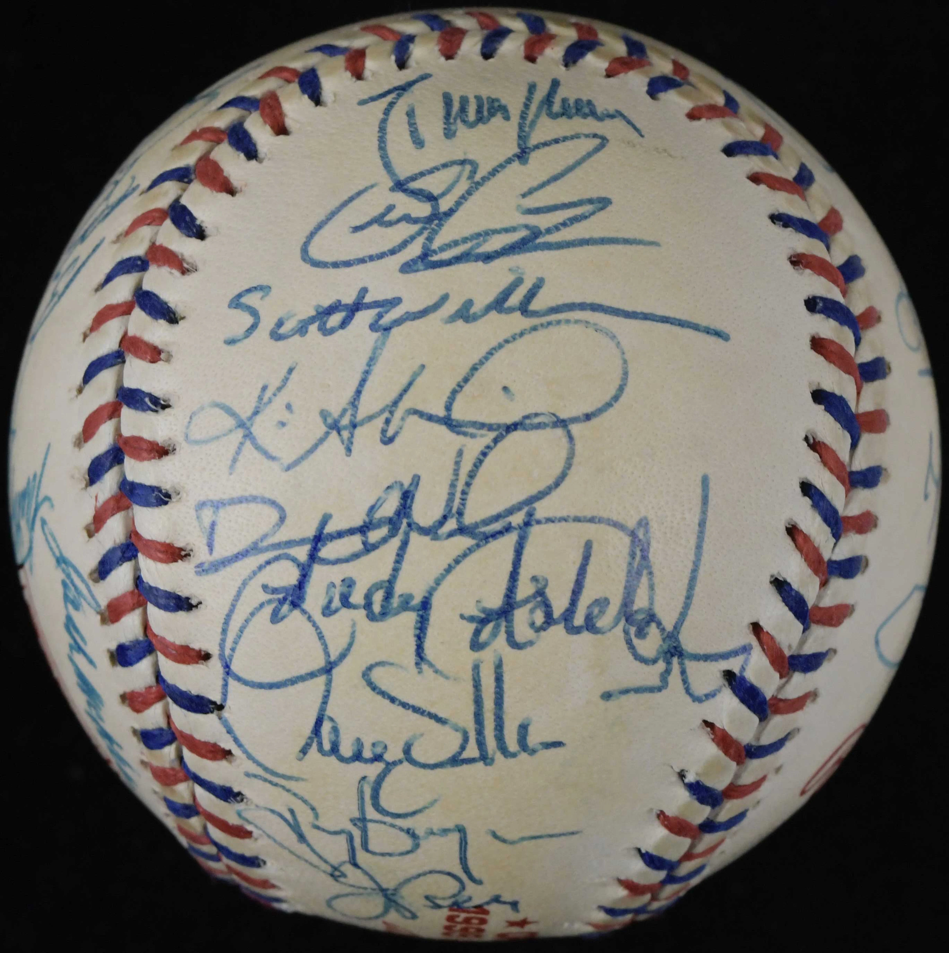 "1999 National League All-Stars team signed baseball from...