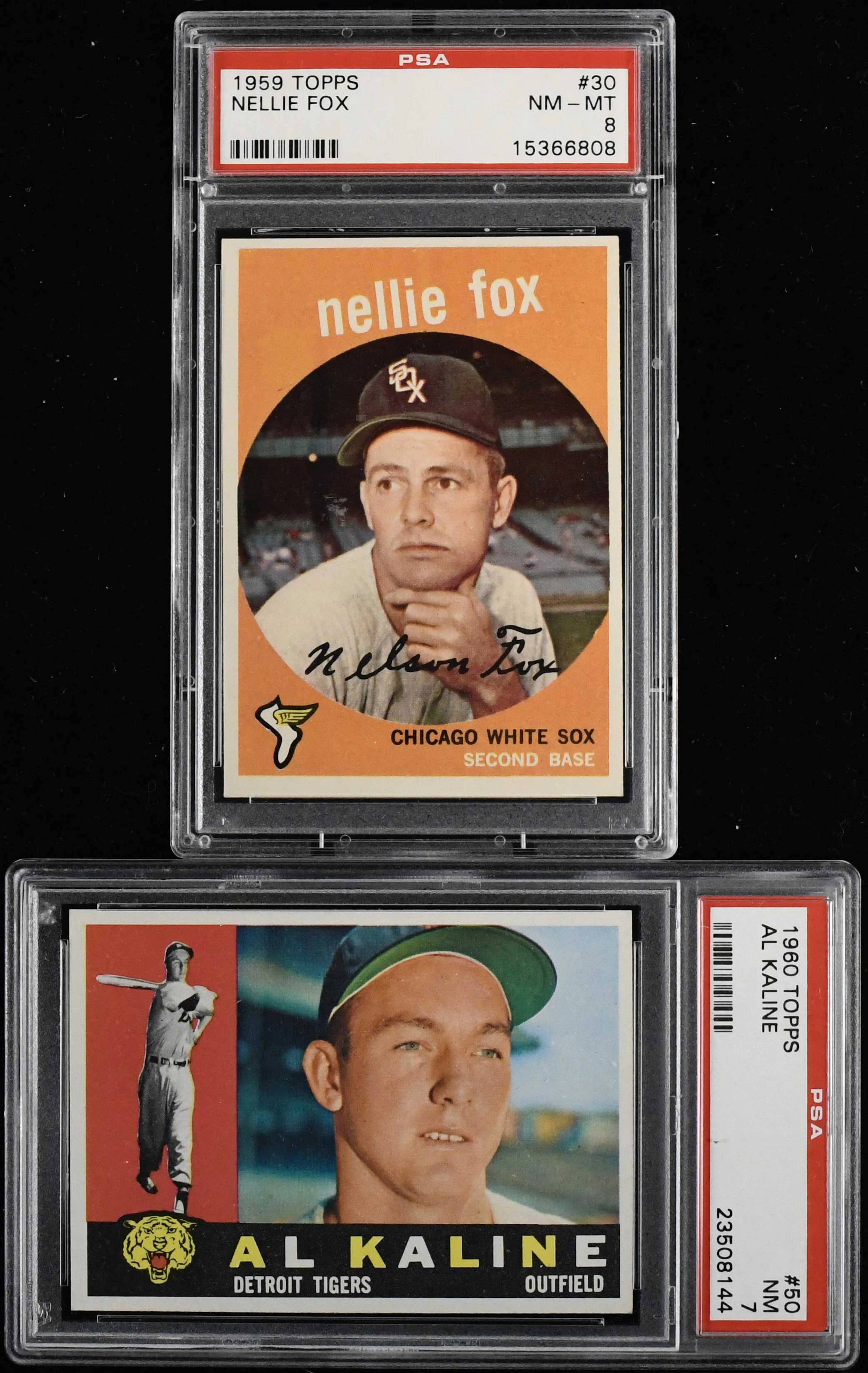 "Lot of (2) PSA-graded 1959 & 1960 Topps HOFers