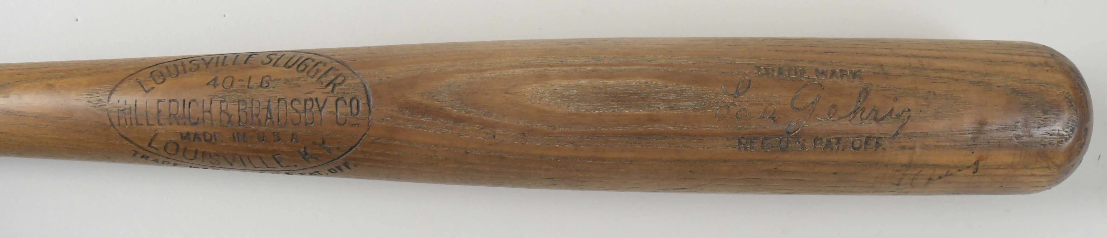 "Lou Gehring vintage store model baseball bat