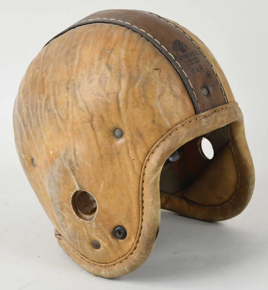 "Nokona vintage leather football helmet