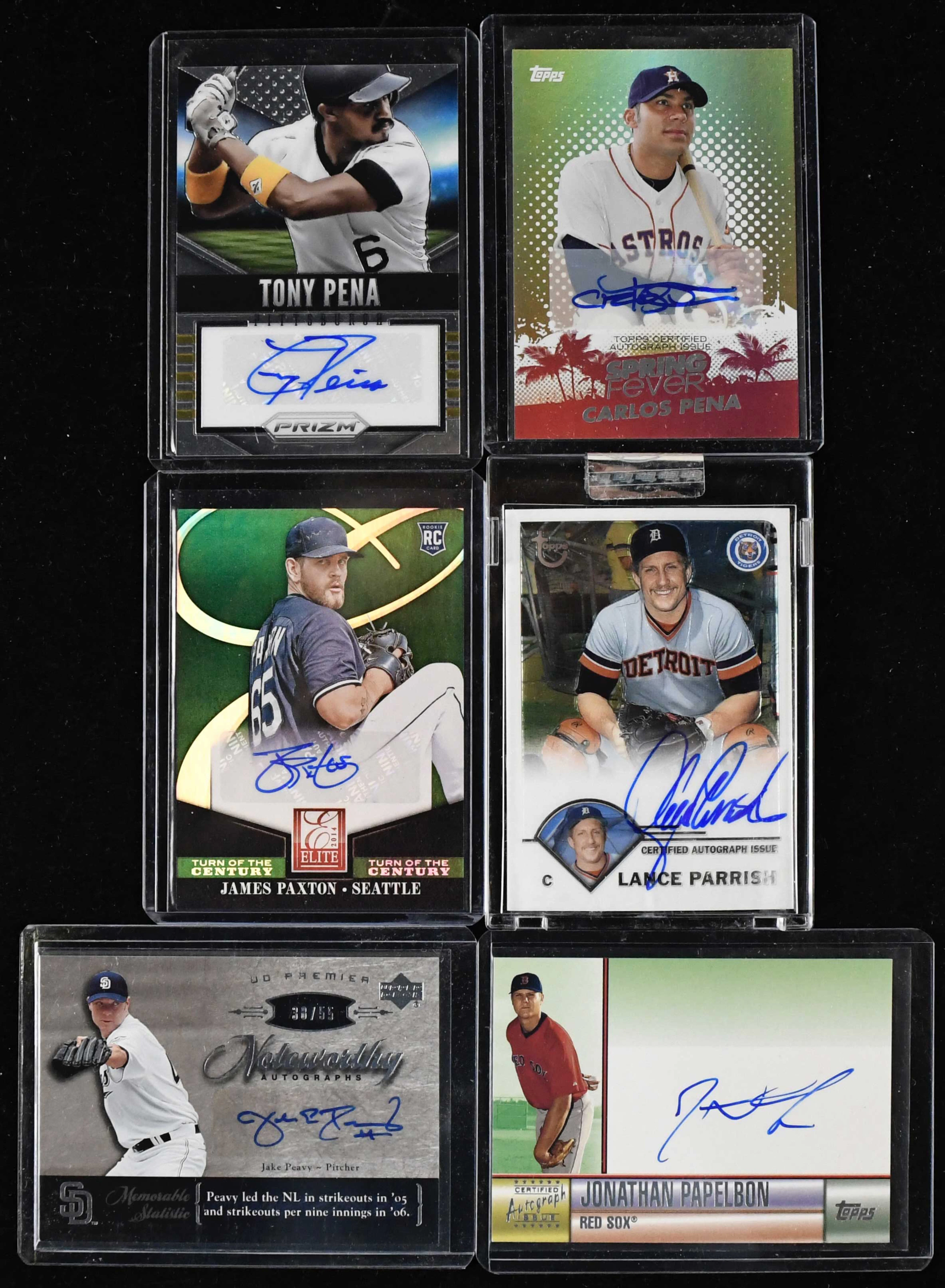 "Lot of (58) signed baseball insert and rookie cards (NM-NM/MT overall)